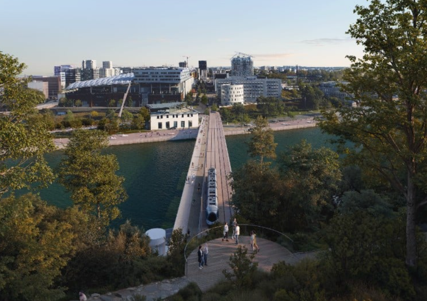 OMA Triumphs in Lyon Bridge Competition with Harmonious Transit Crossing