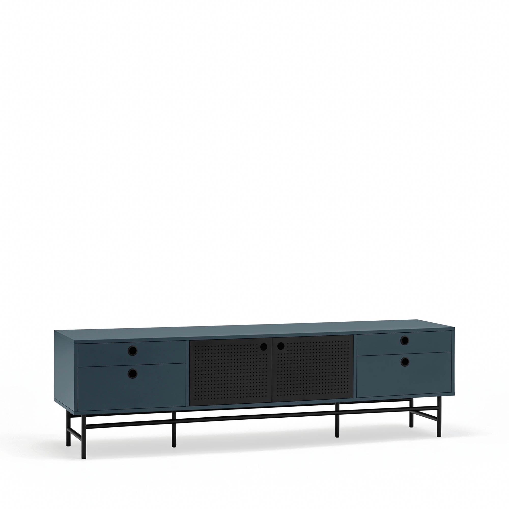 Tv-taso Punto 2D4Dr Musta/Sininen-Tumm.antra
