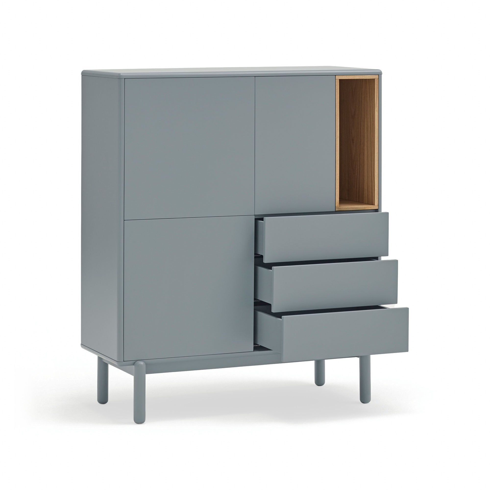 Occasional Cabinet Corvo 3D3Dr1H Pearl Grey