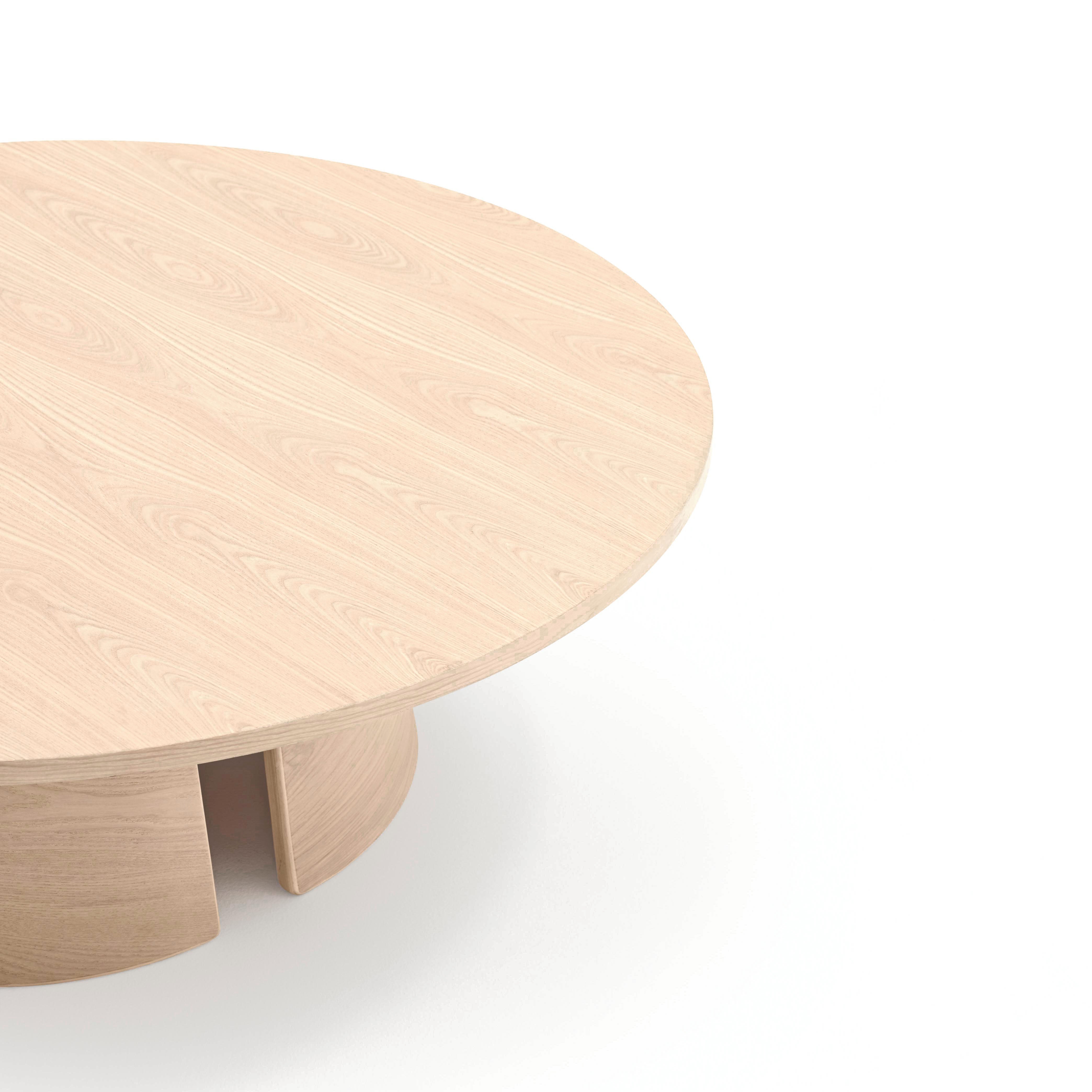 Pyöreä sohvapöytä Cep 110 cm, vaalea luonnonväri