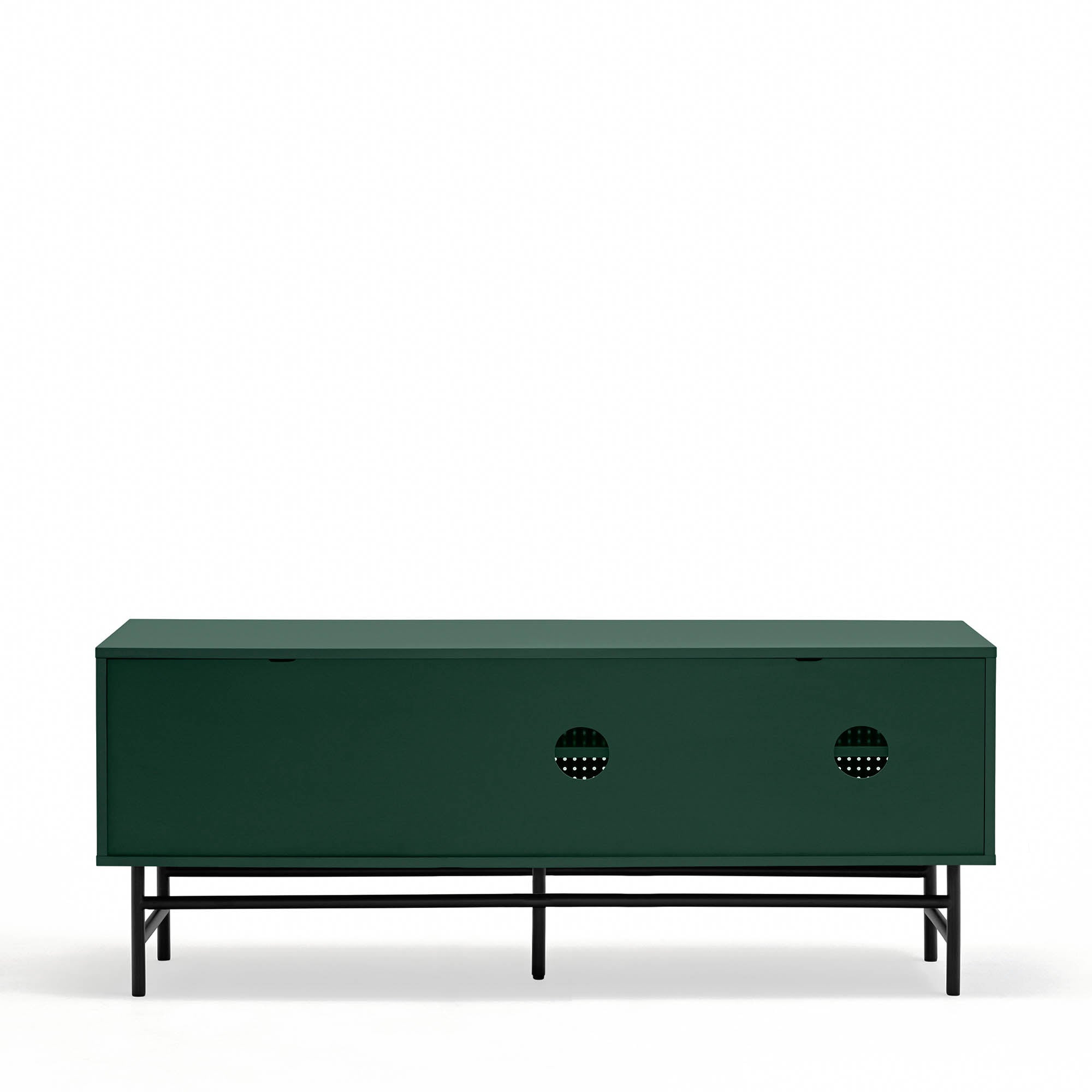 TV-taso Punto 2D2Dr 140cm, musta/tummanvihreä