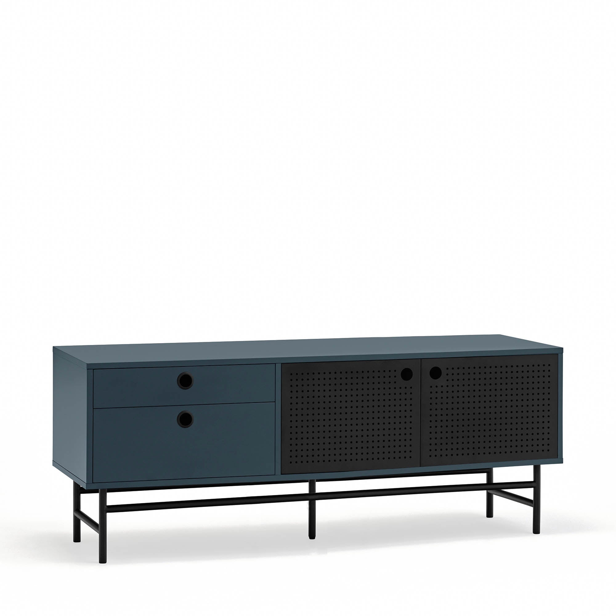Tv-taso Punto 2D2Dr 140Cm Musta/Sininen-T.Antr
