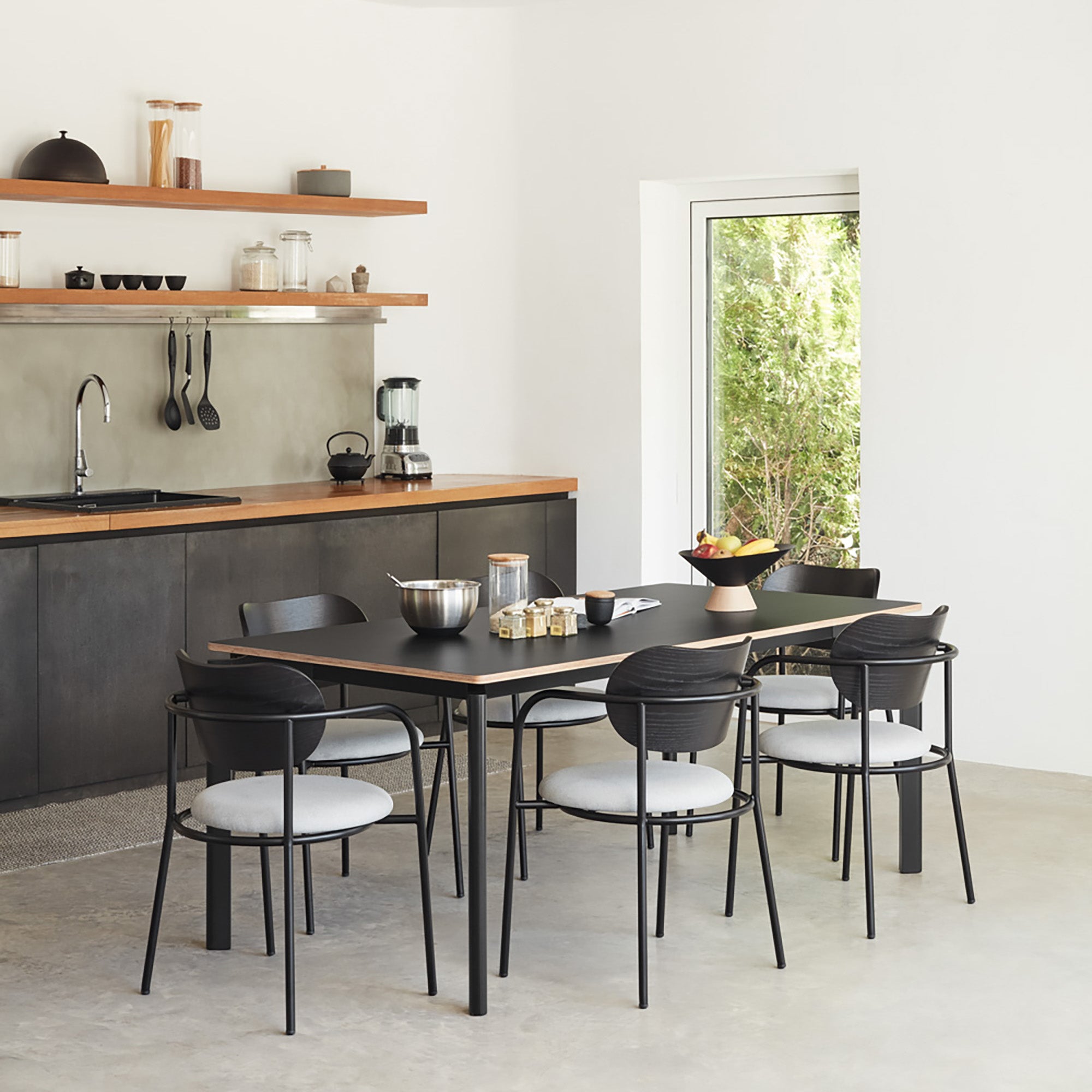 Rect. Table Nicola 180Cm Black