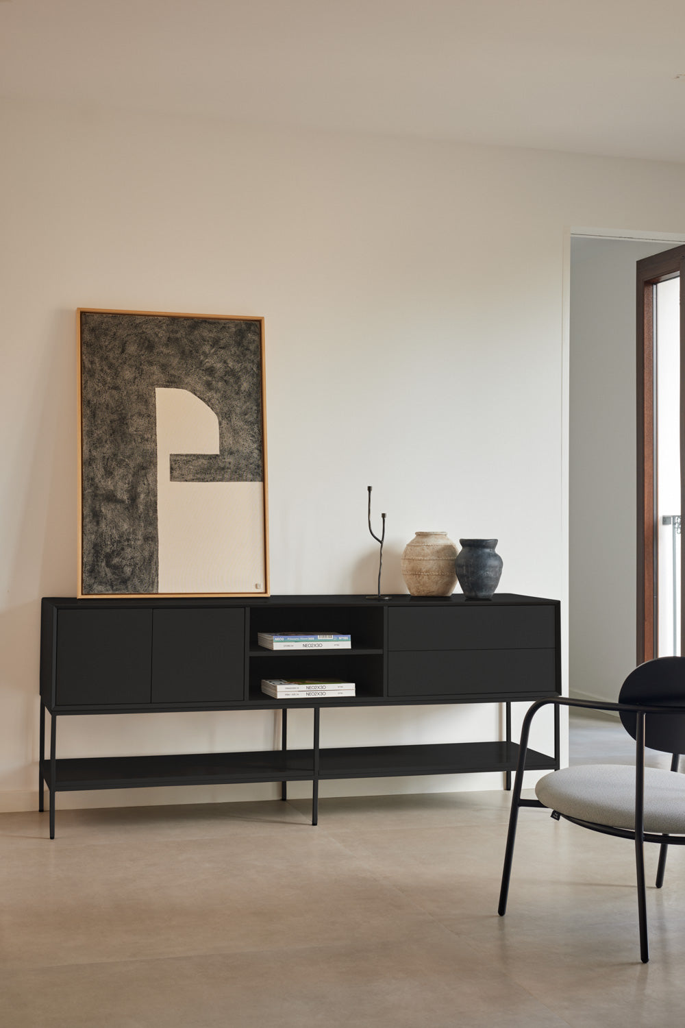 Tv-taso Platt 2D2Dr2H 175cm Musta