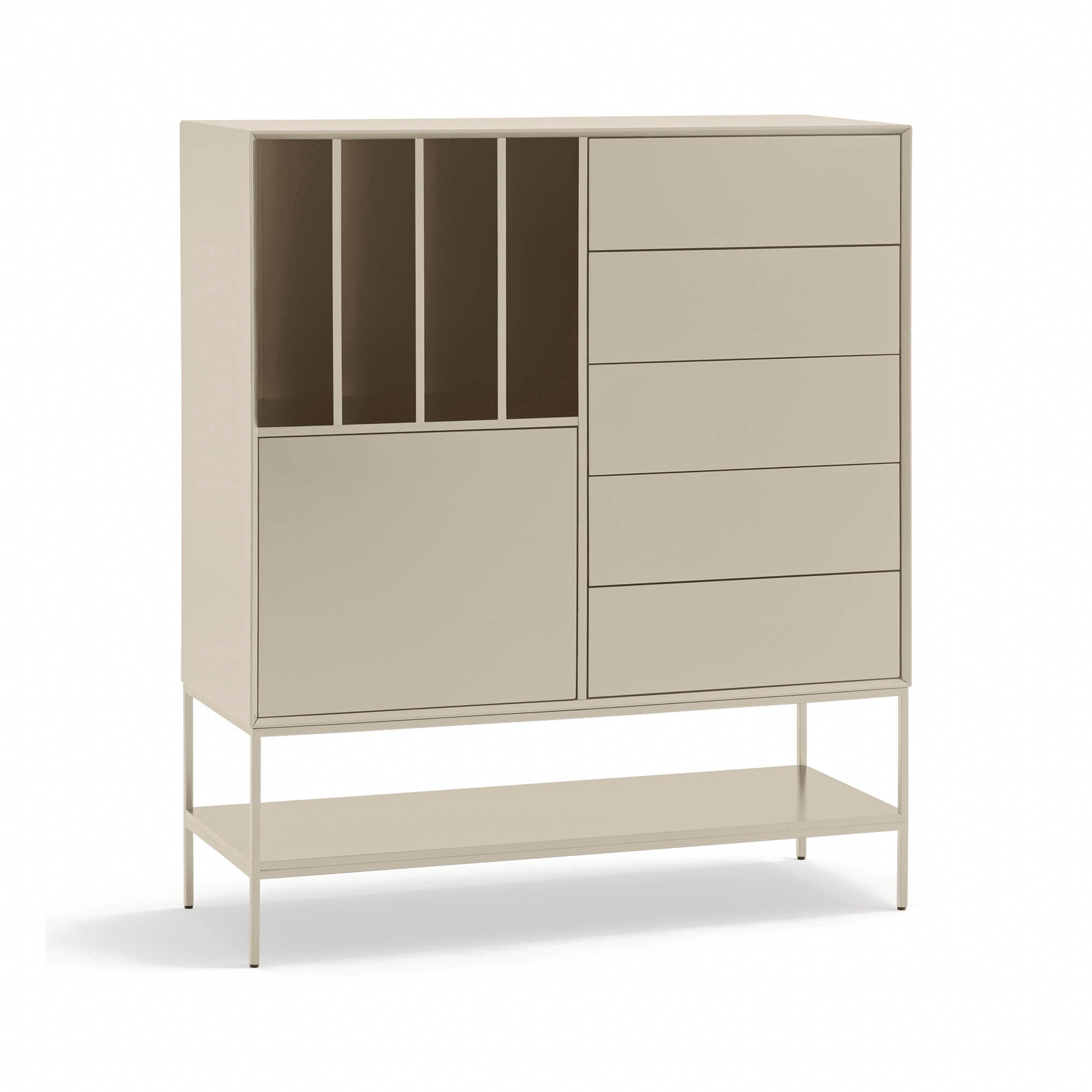 Occasional-kaappi Platt 2D4H5Dr 120cm Sand