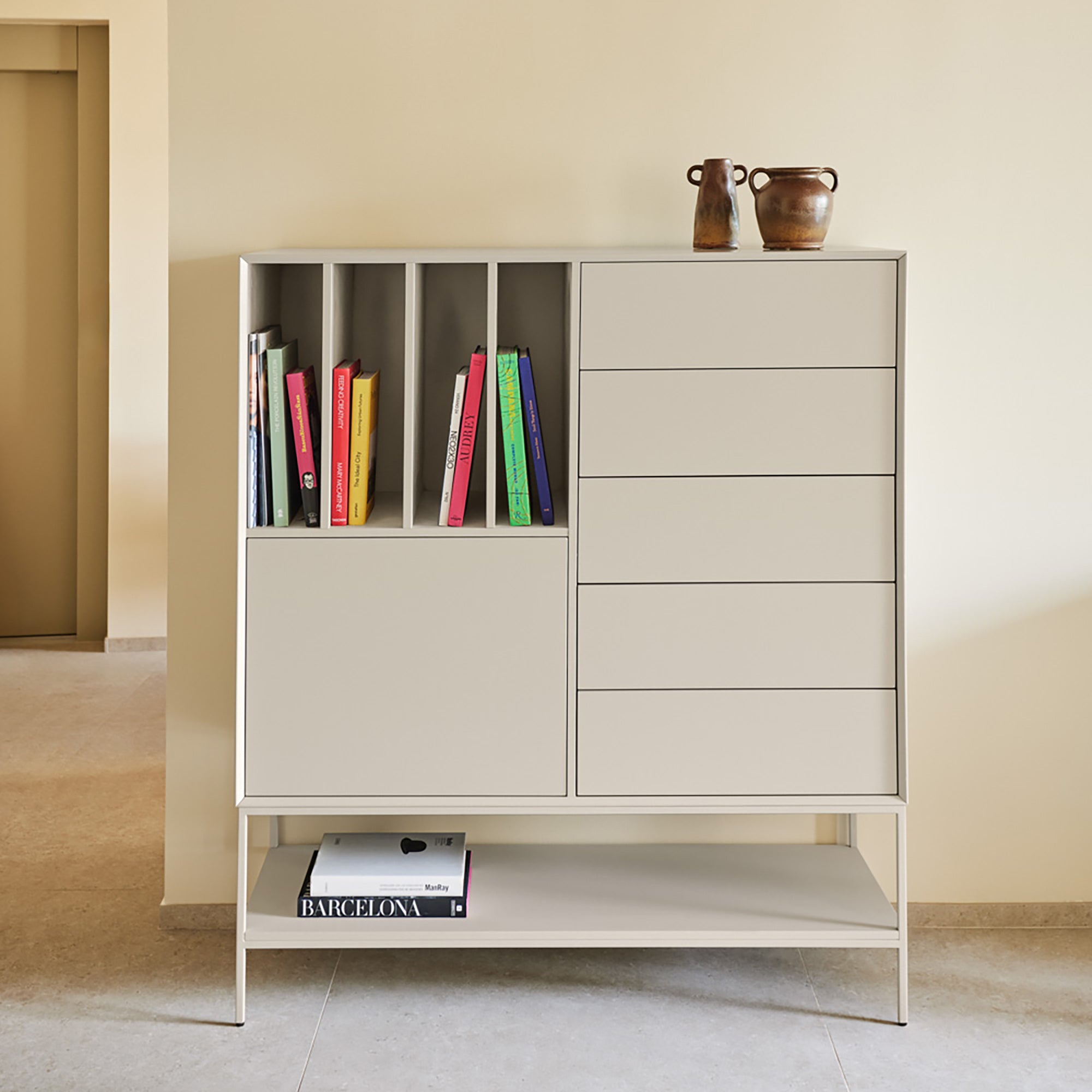 Occasional-kaappi Platt 2D4H5Dr 120cm Sand