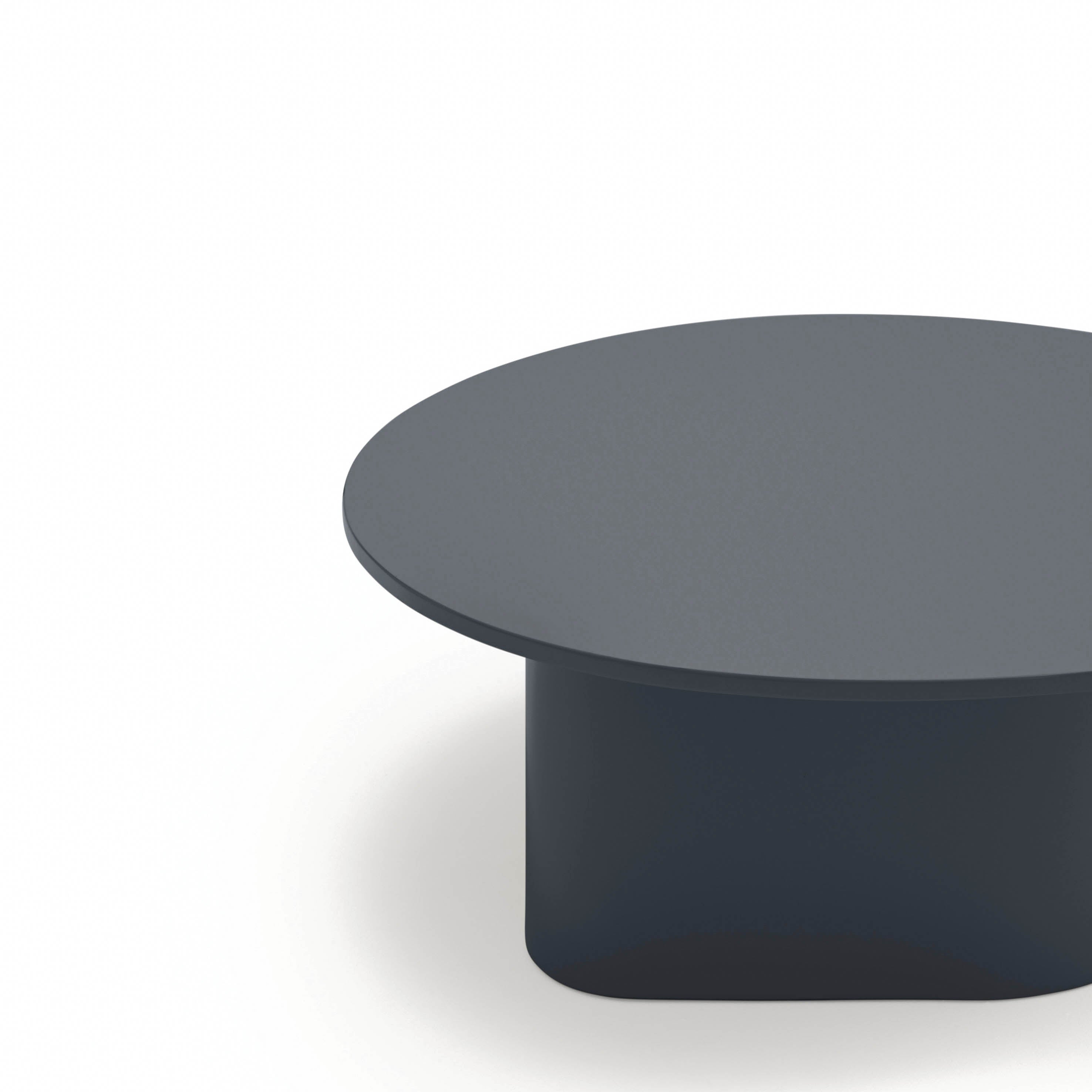 Round Coffee Table Totem 1100X1100 Anthracite Gray