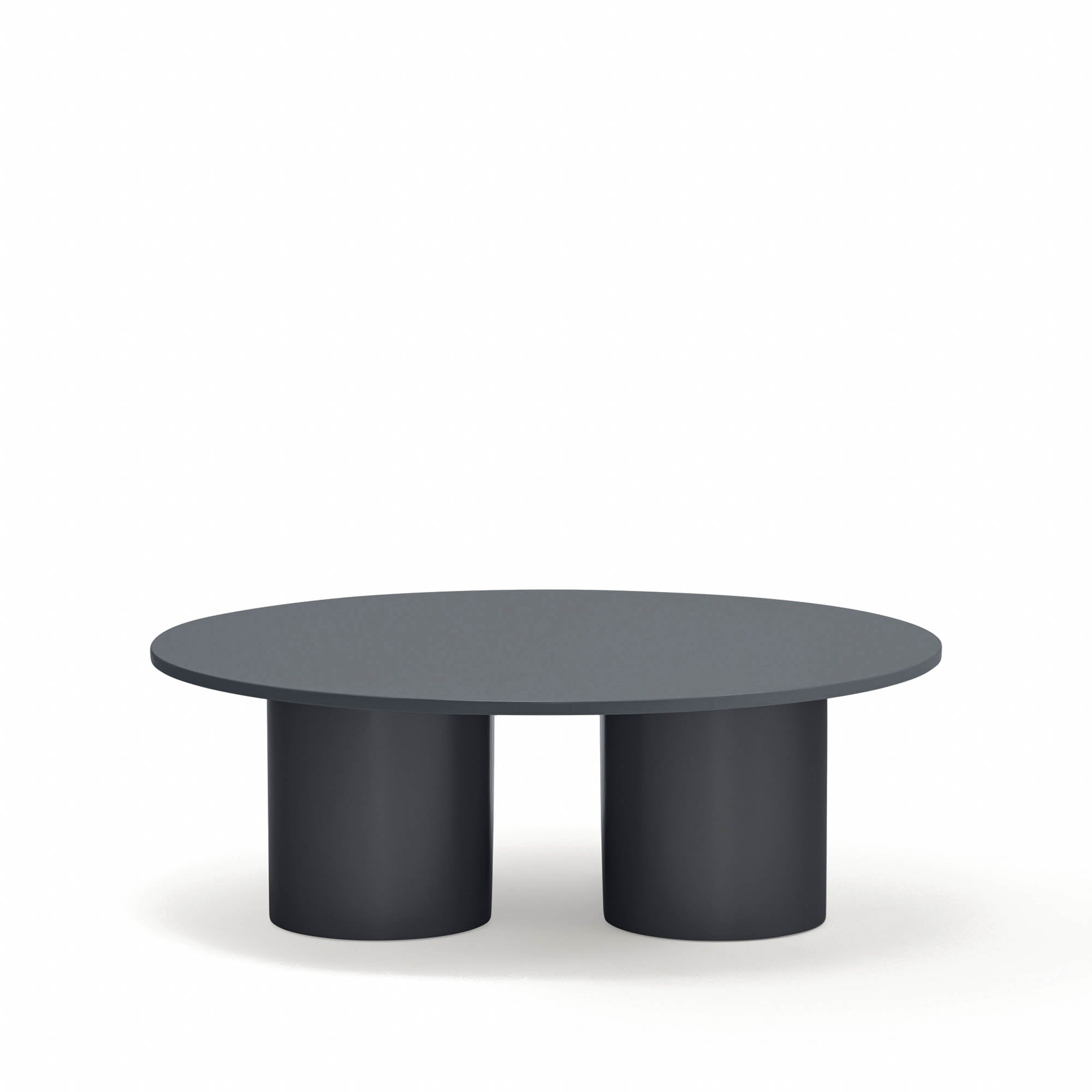 Round Coffee Table Totem 1100X1100 Anthracite Gray