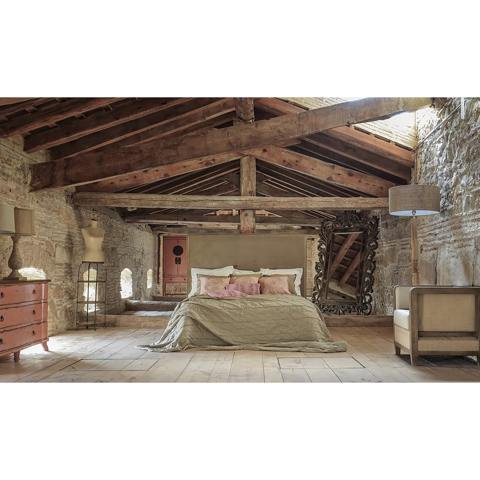 Maalaismainen ranskalainen pöytävalaisin