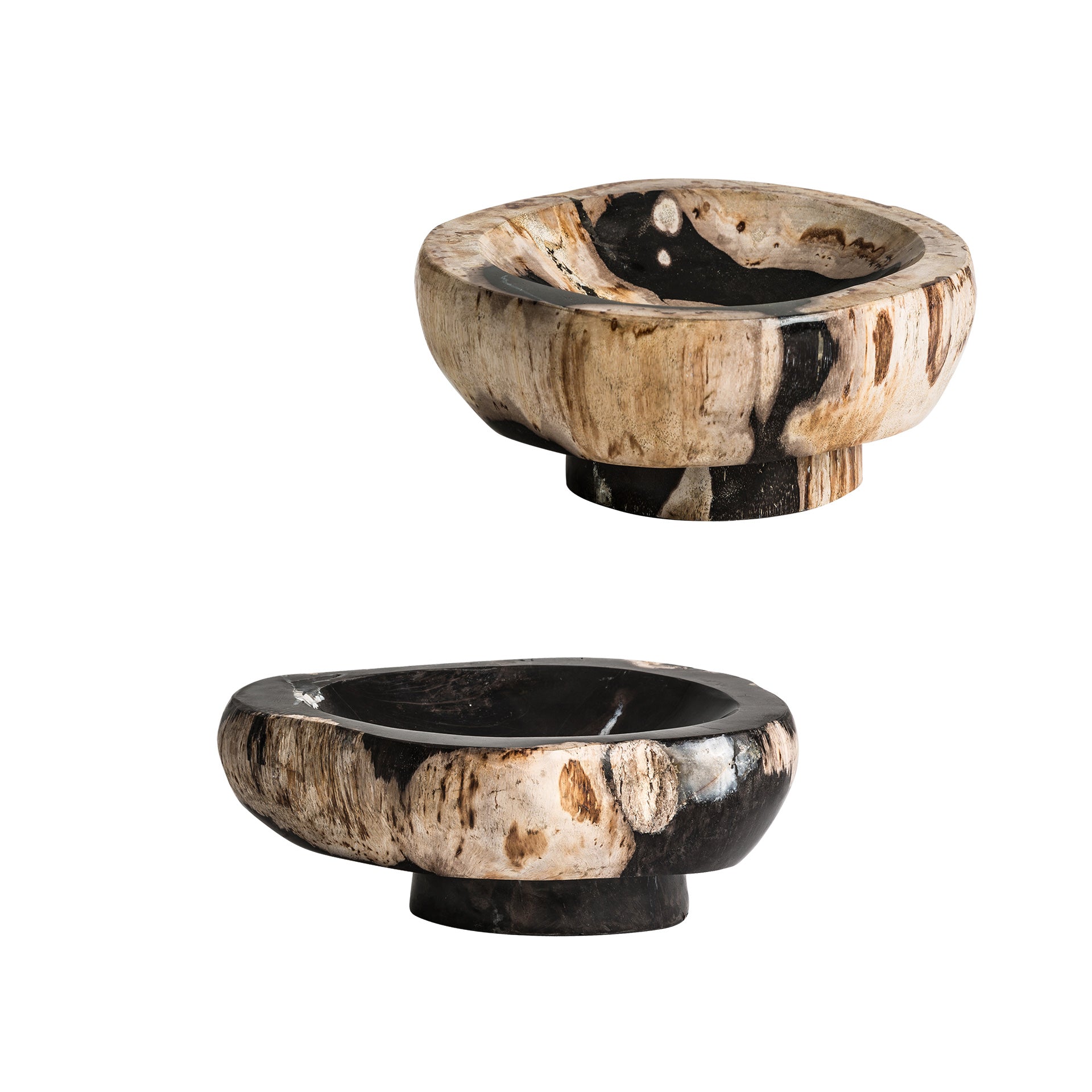 Kivettynyt puukulho - monivärinen etninen koriste