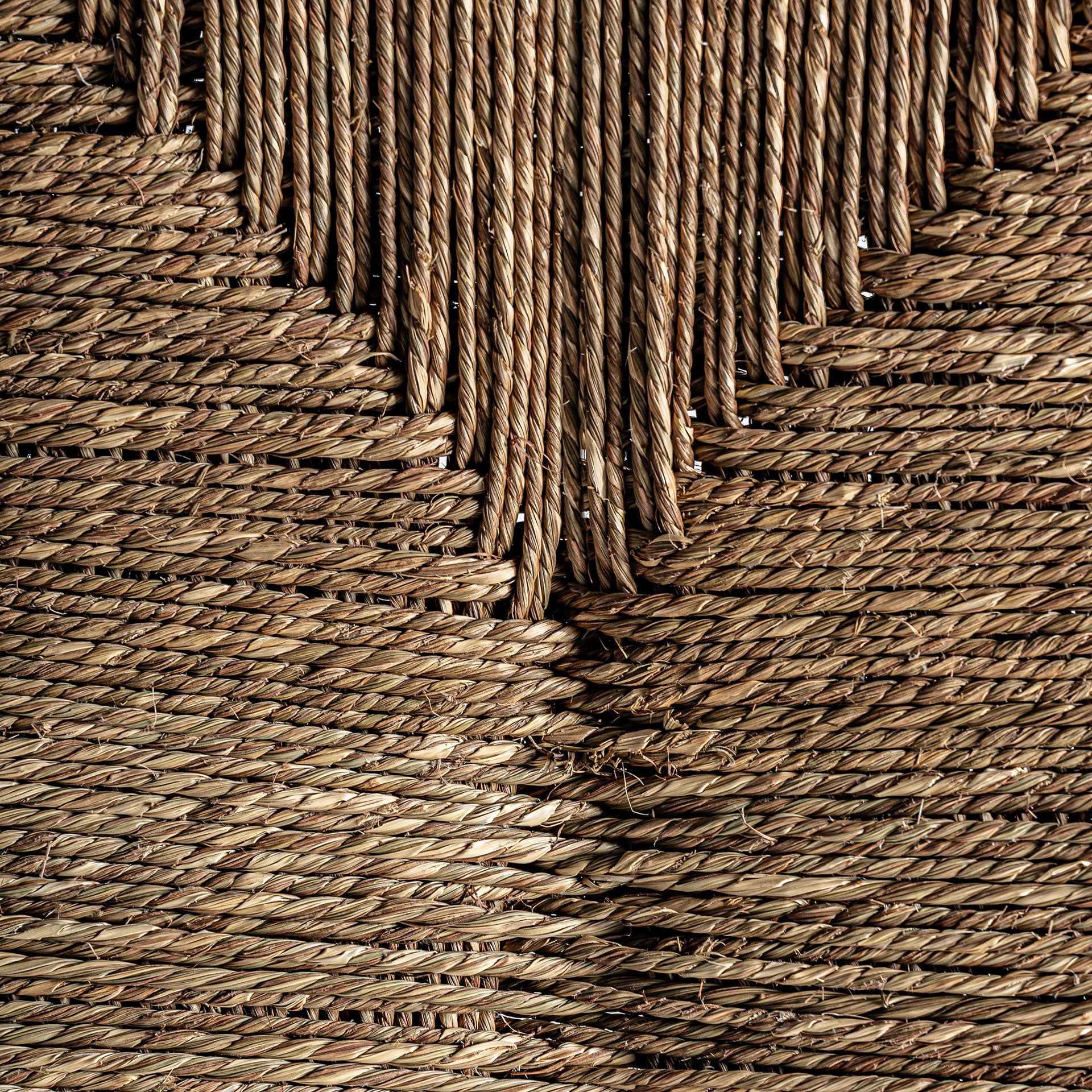 TASSAROLO Vintage Mangopuupenkki - Suorakaiteen muotoinen muotoilu luonnonkuiduilla