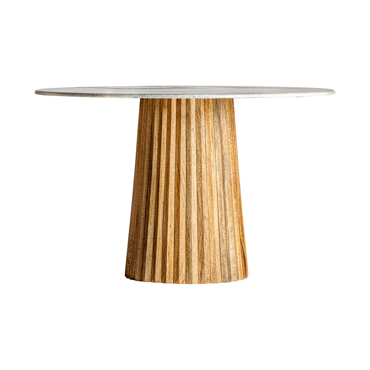 PLISSÉ WOOD DINING TABLE