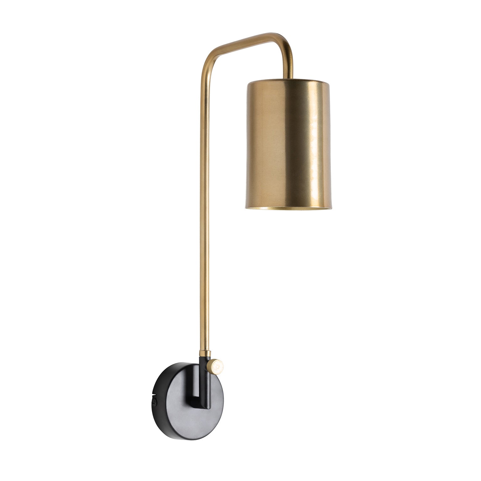 ART DECO WALL LAMP - GOLD & BLACK BRASS
