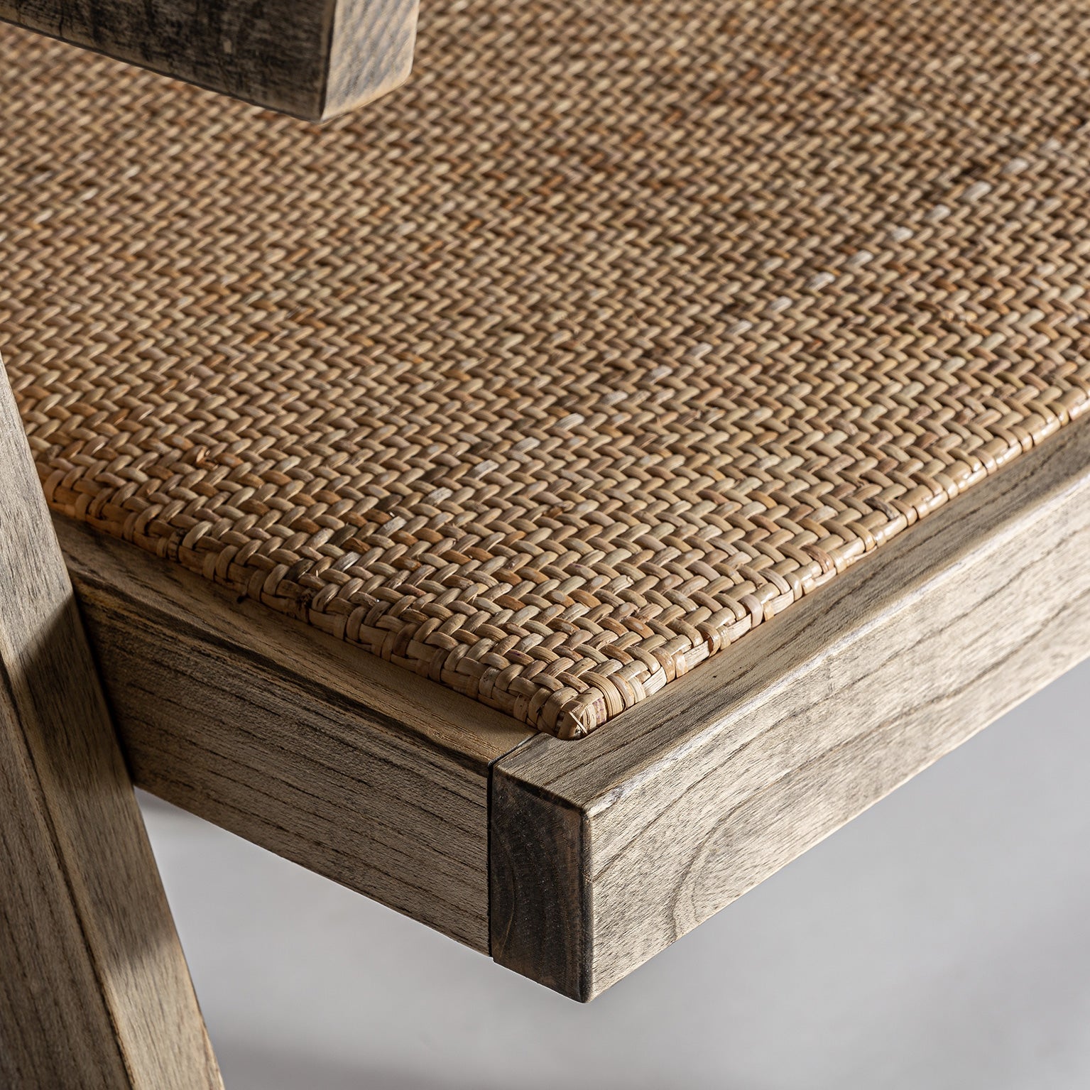 Cieza Contemporary Dining Chair - Natural Elm & Rattan