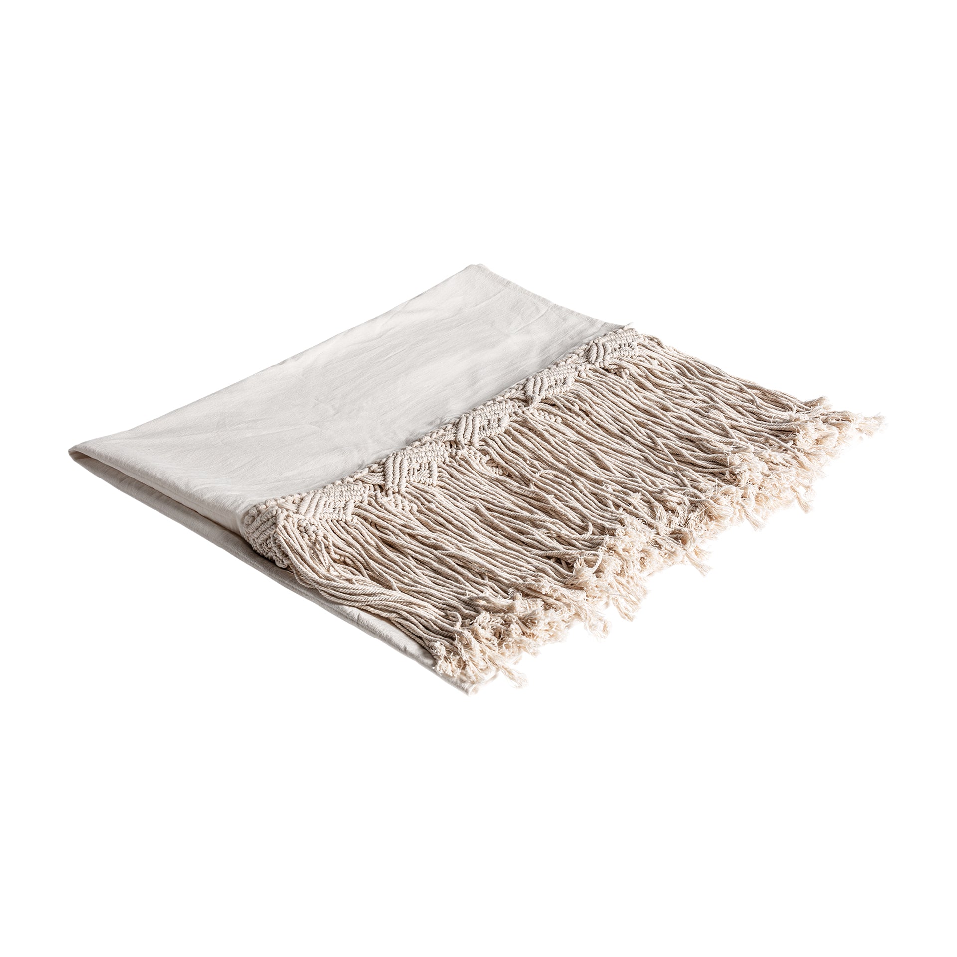 Clancy Provenzal -puuvillapeitto - valkoinen ja polyesterisekoite