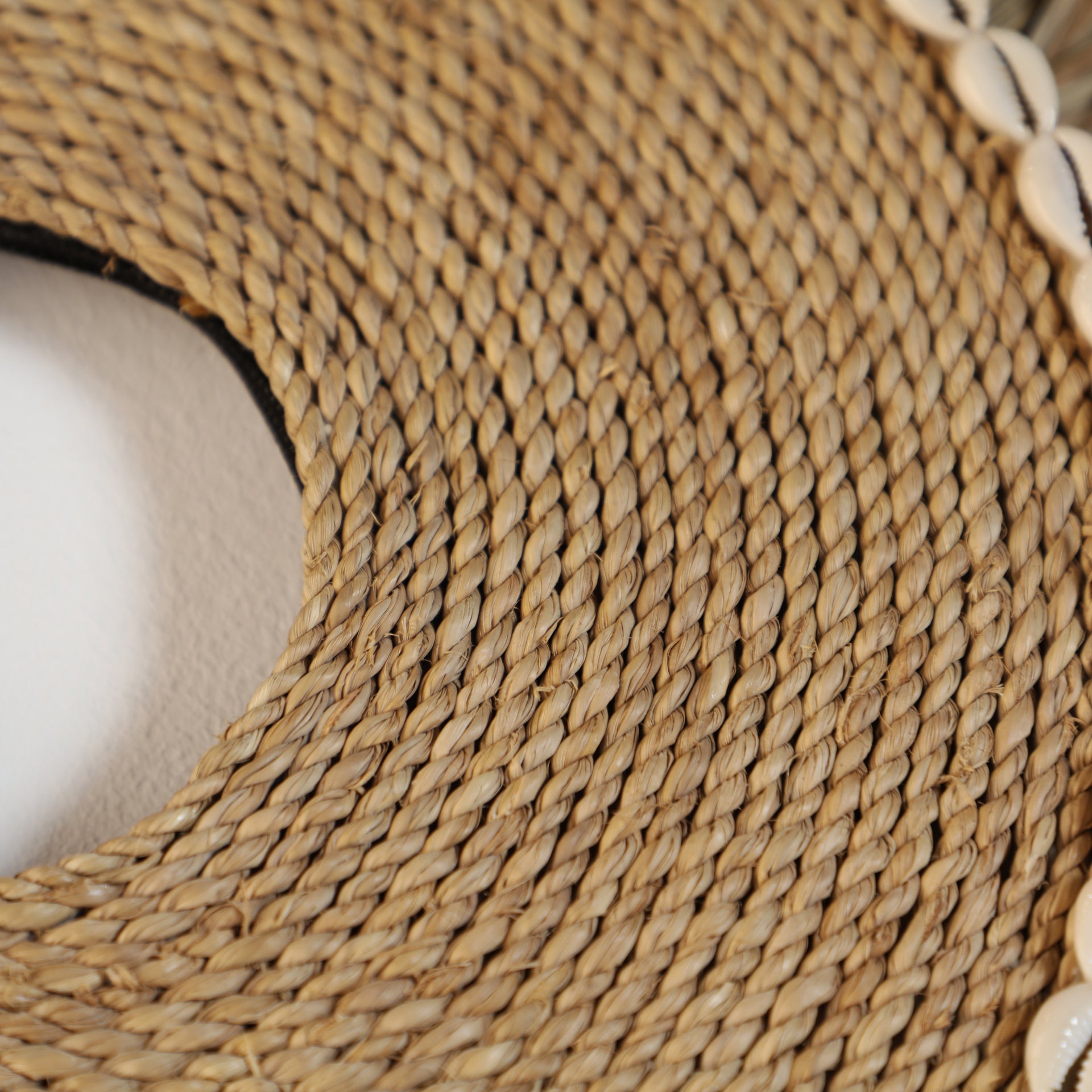 Boho Raffia Wall Art Panel - Natural Brown Woven Decor
