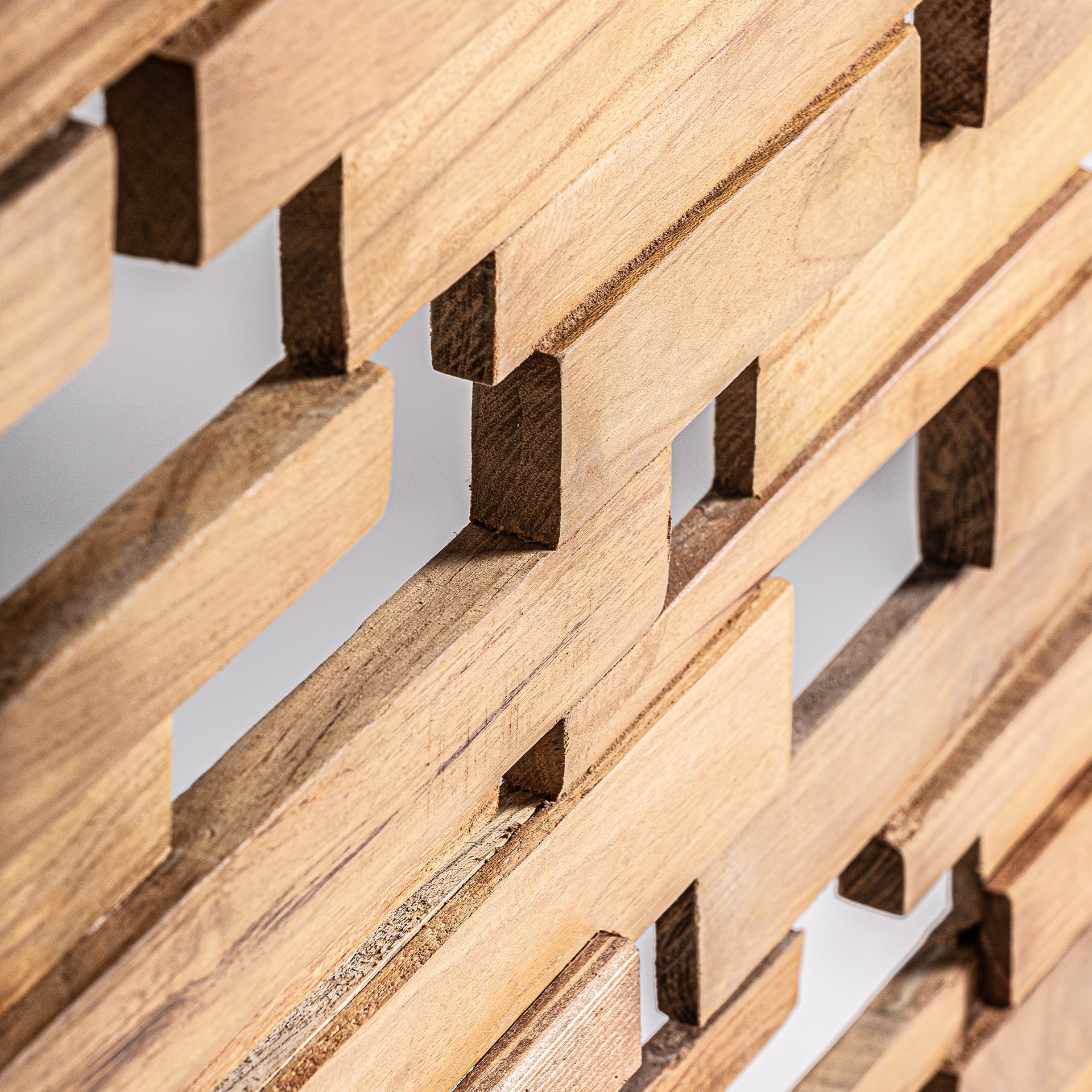 Svartvik Colonial Wall Art - Black Teak Wood & Iron Panel