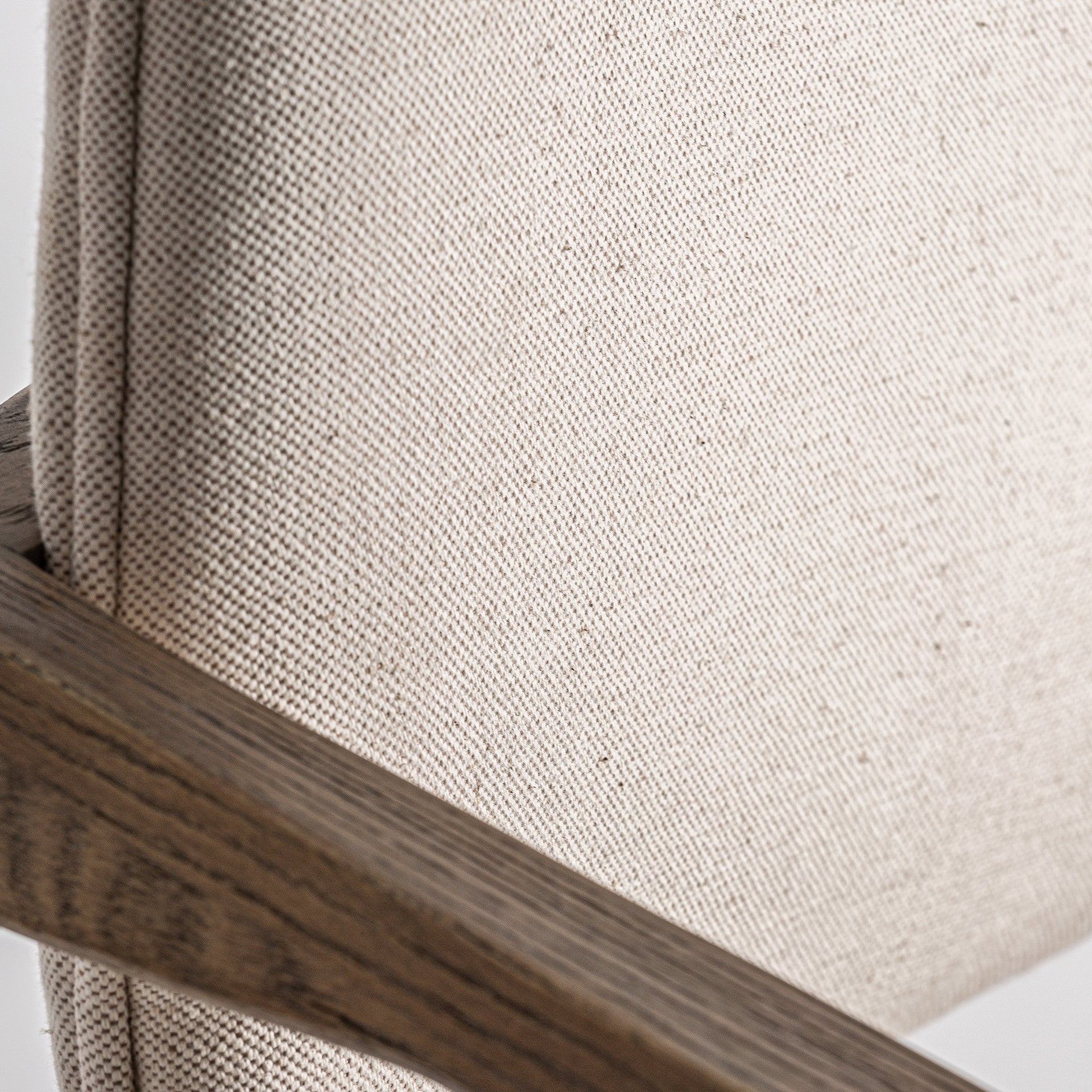 Polch Art Deco -pellavatuoli – ruskeanbeige tuhkapuu