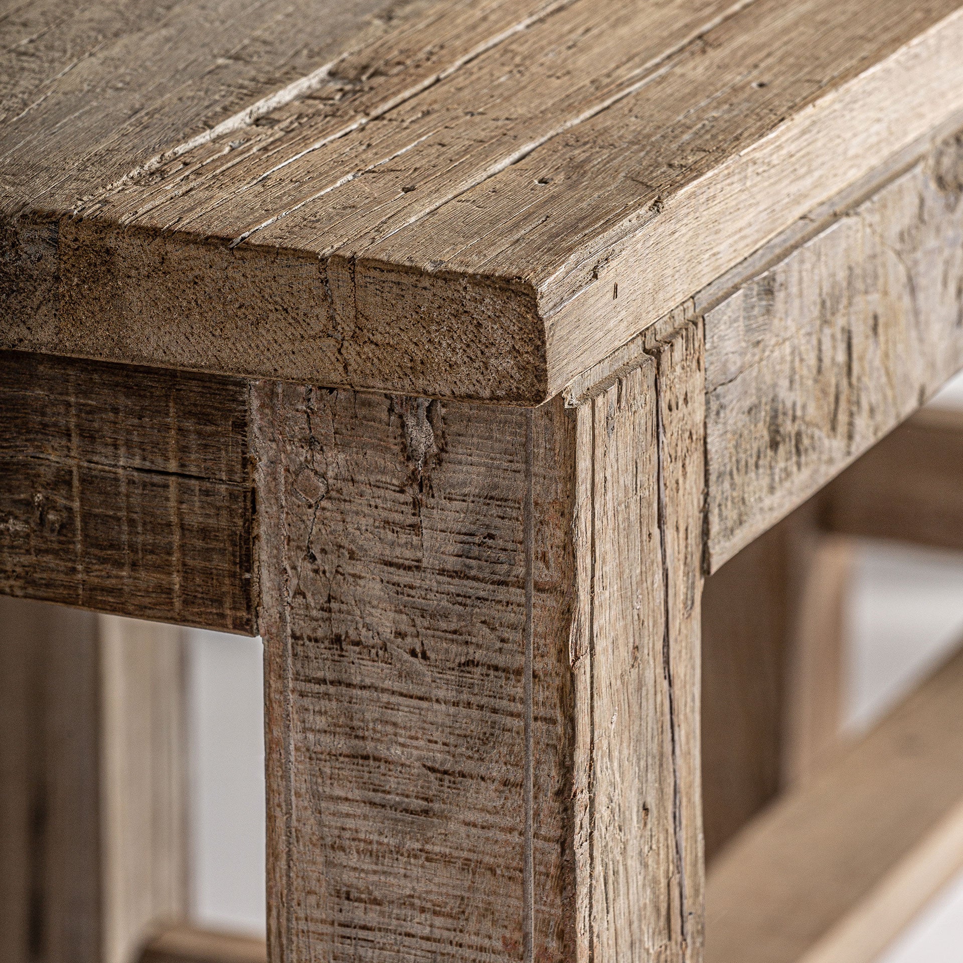 Carrik Reclaimed Wood Console Table - Colonial Style