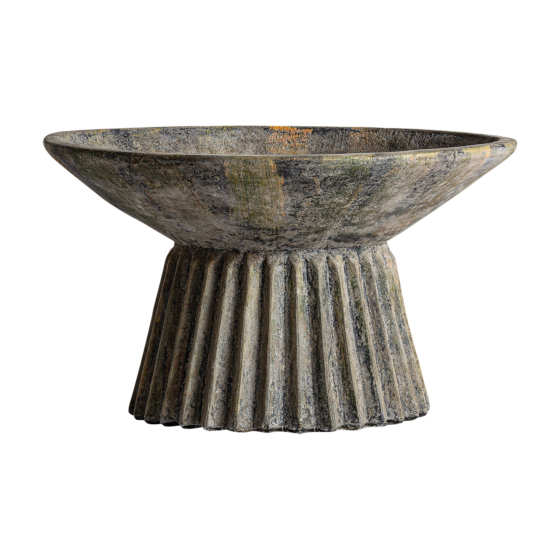 PLISSÉ STONE AMPHORA VASE