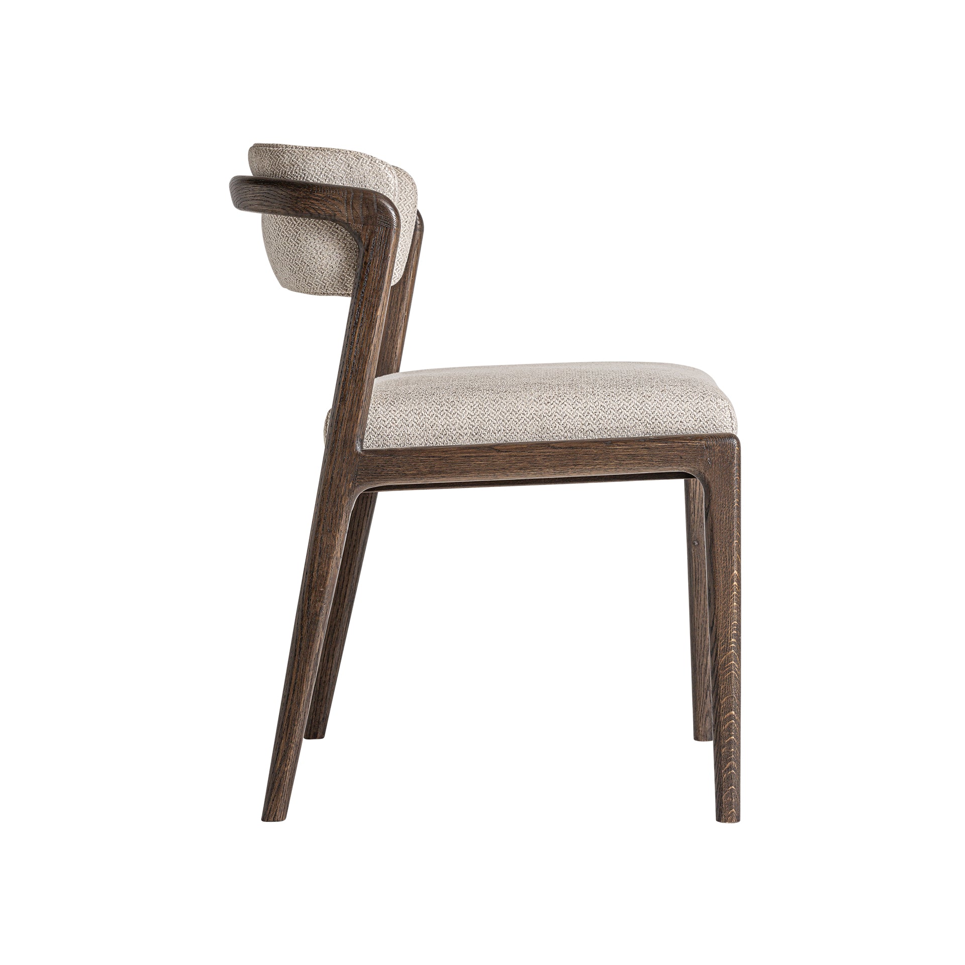 Jerzen Colonial Ash Wood Chair - Beige Polyester