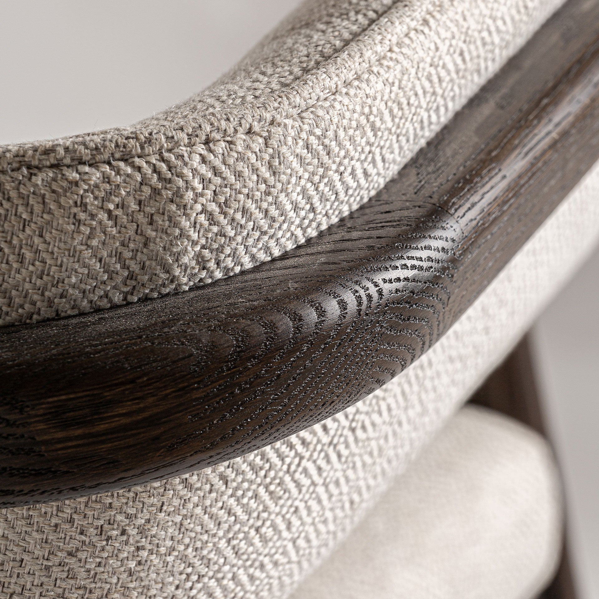 Jerzen Colonial Ash Wood Chair - Beige Polyester