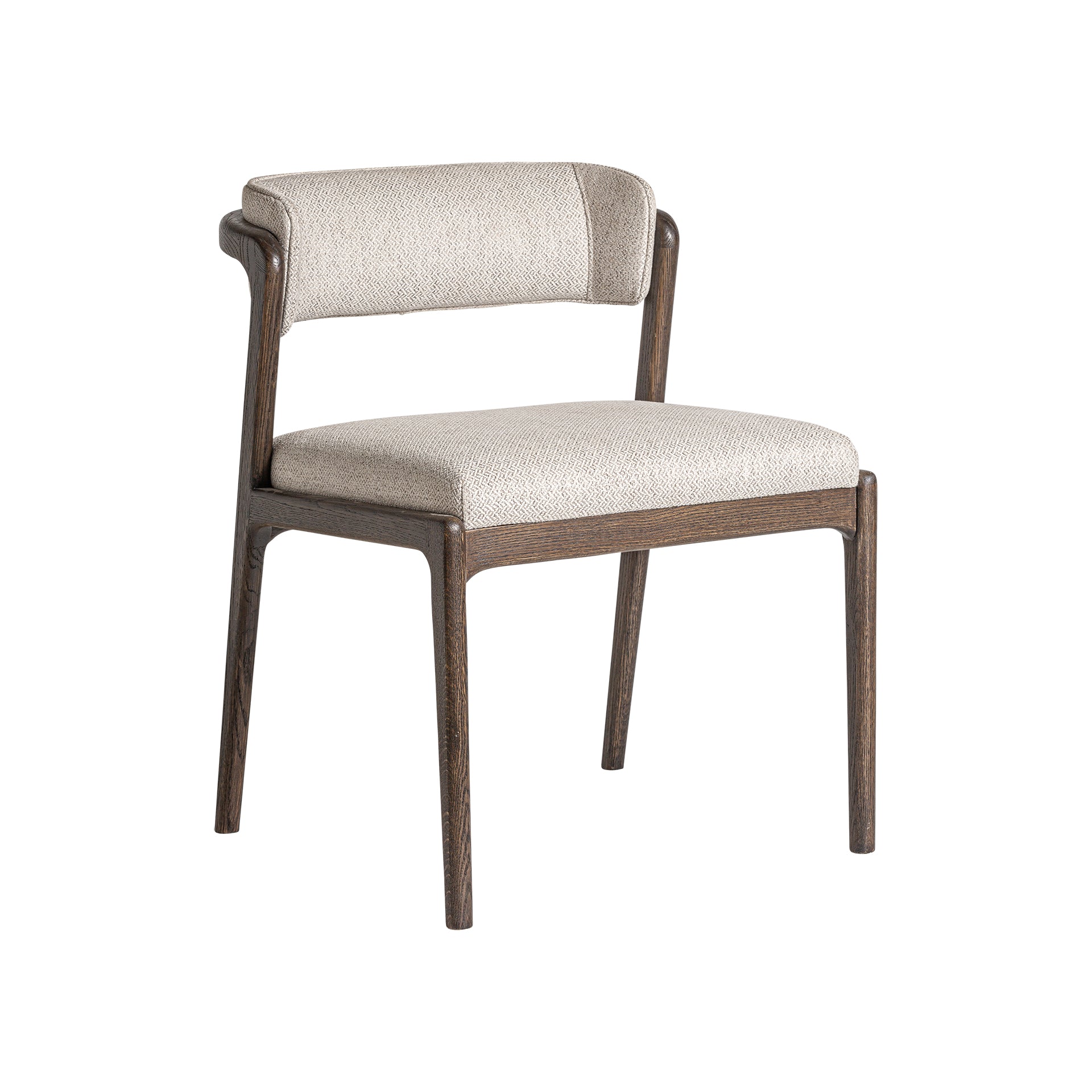 Jerzen Colonial-tuhkapuusta valmistettu tuoli - beige polyesteri