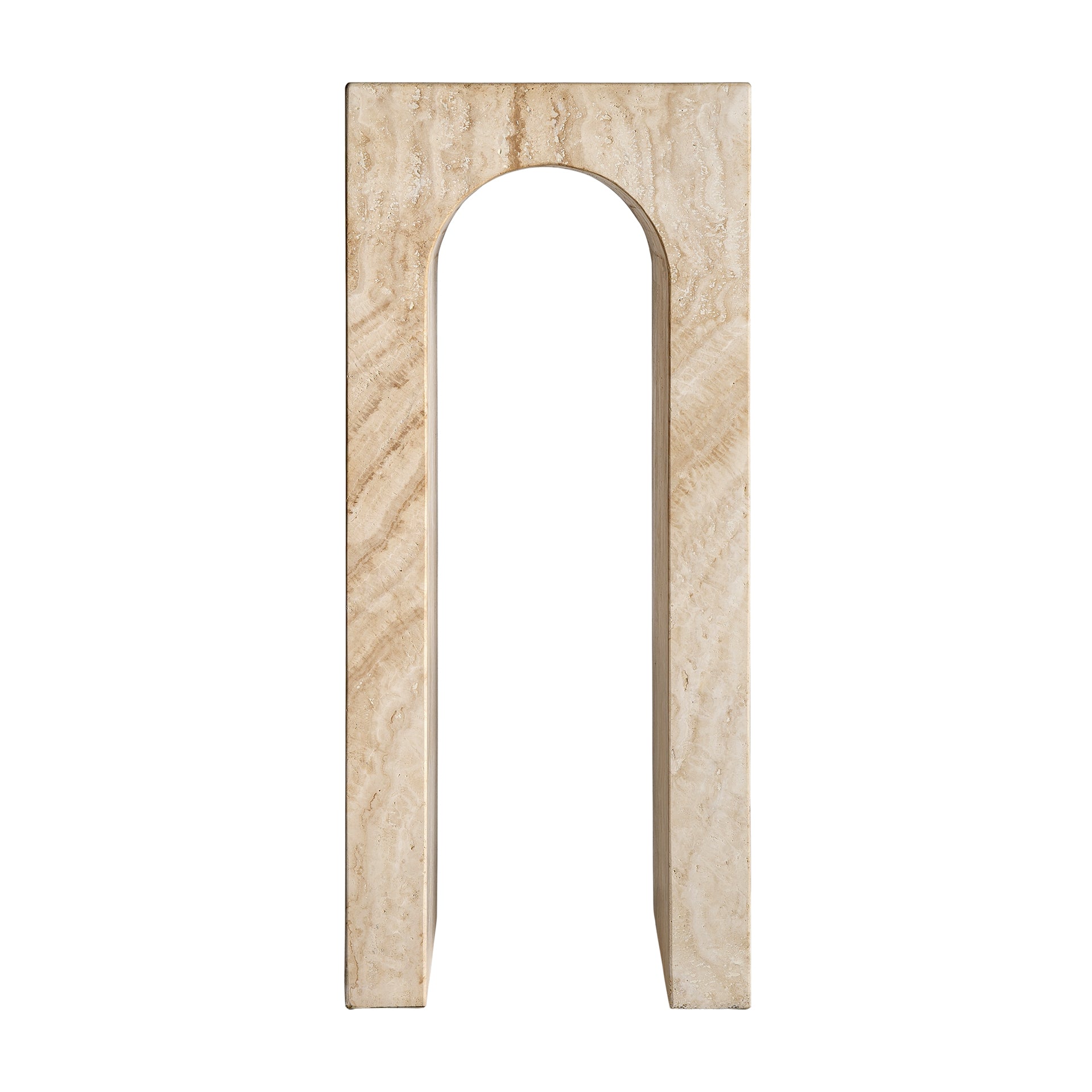 Thiennes Art Deco Travertine Console Table