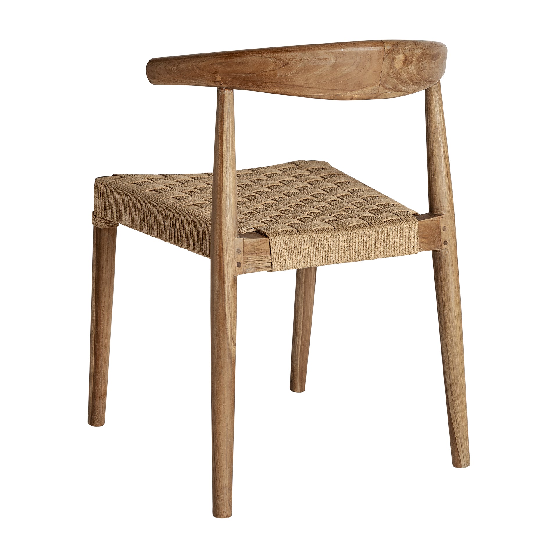 Figeac Vintage Teak Chair with Rope Detailing