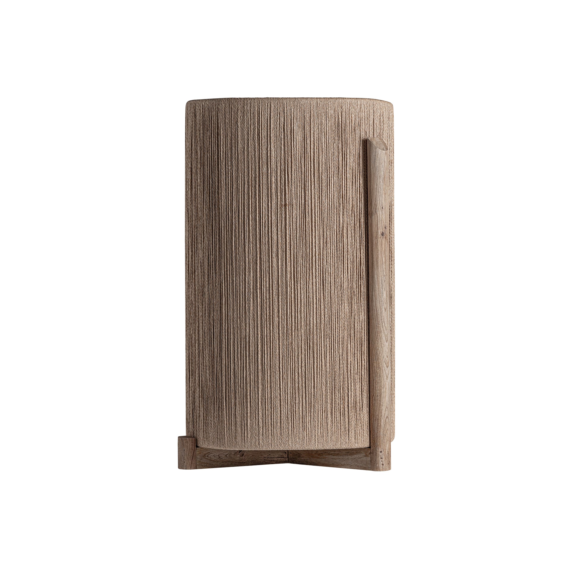 Jacquard Mango Wood Plant Pot with Raffia Detail