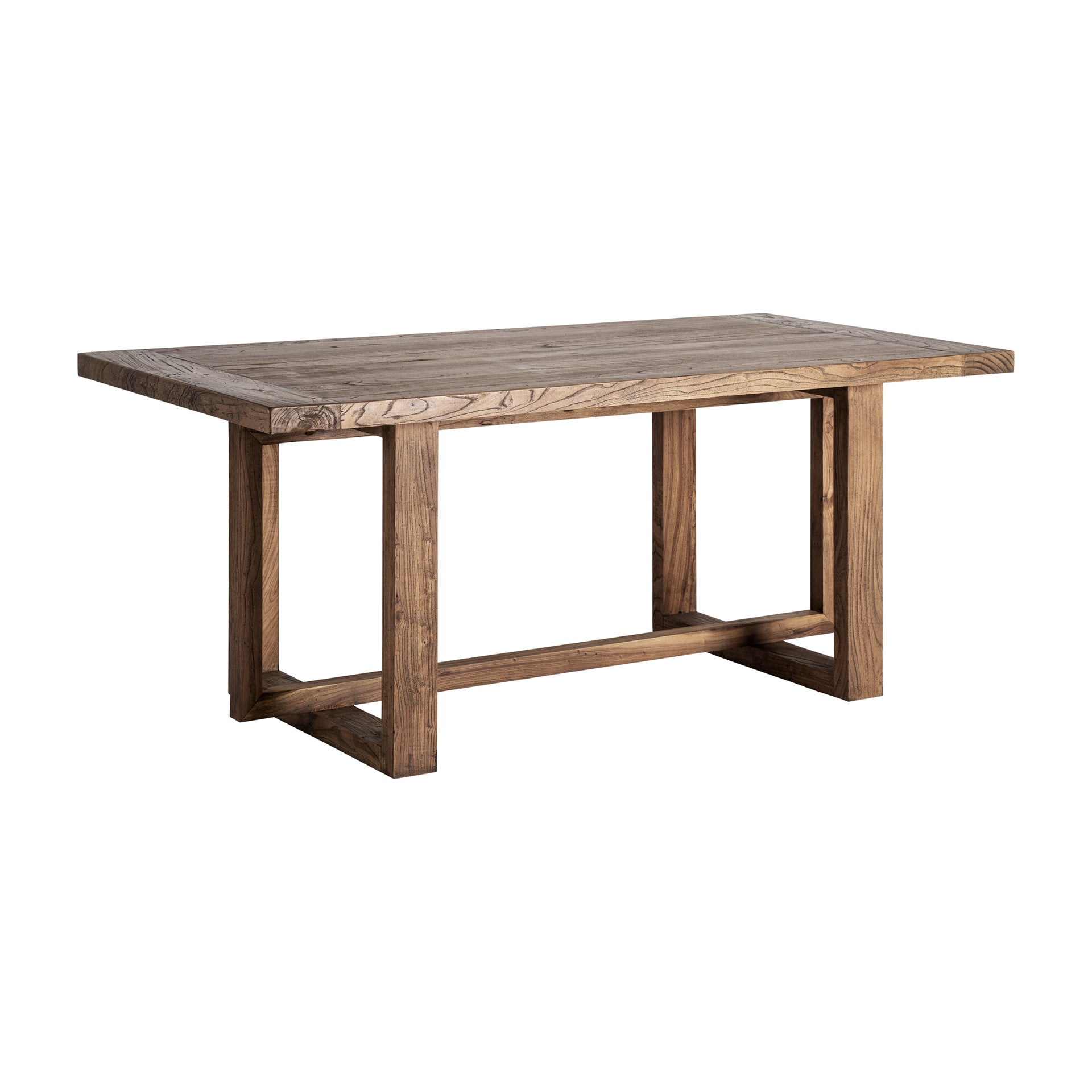 Norvik Contemporary Elm-puusta valmistettu työpöytä - Ruskea