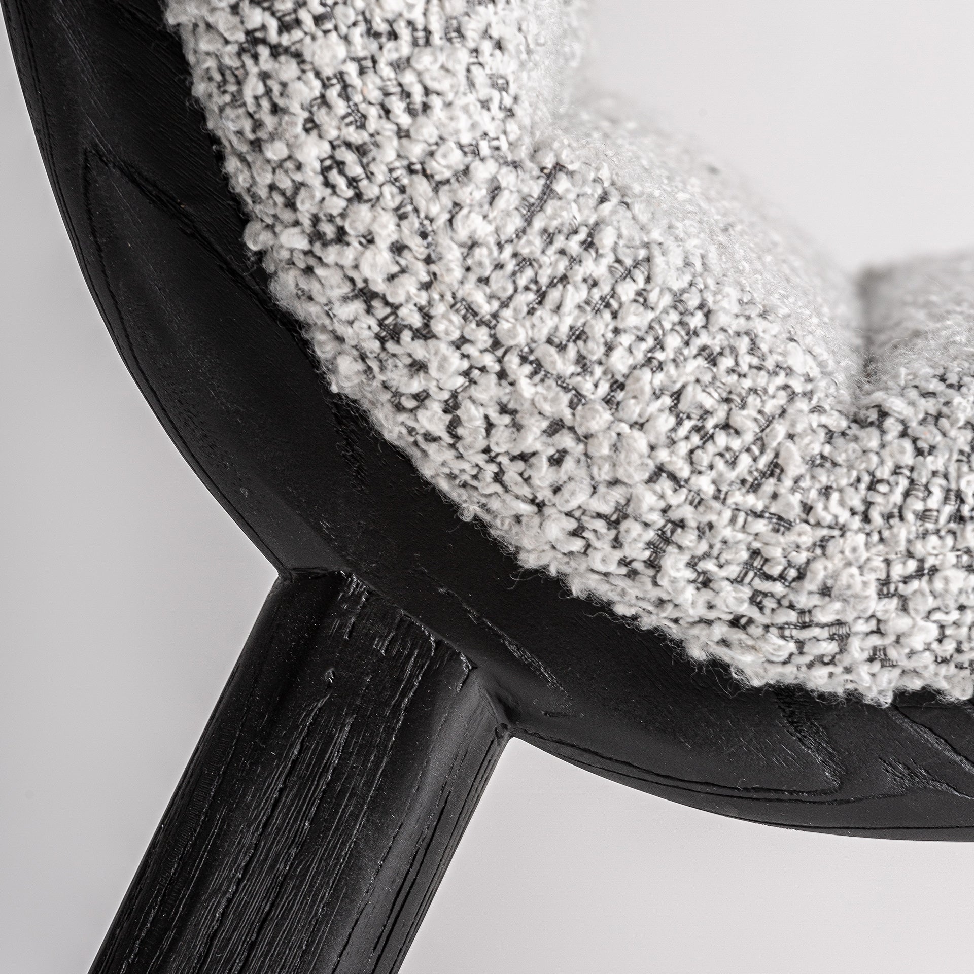 Jacquard Oak Chair - Contemporary Black & Grey Design