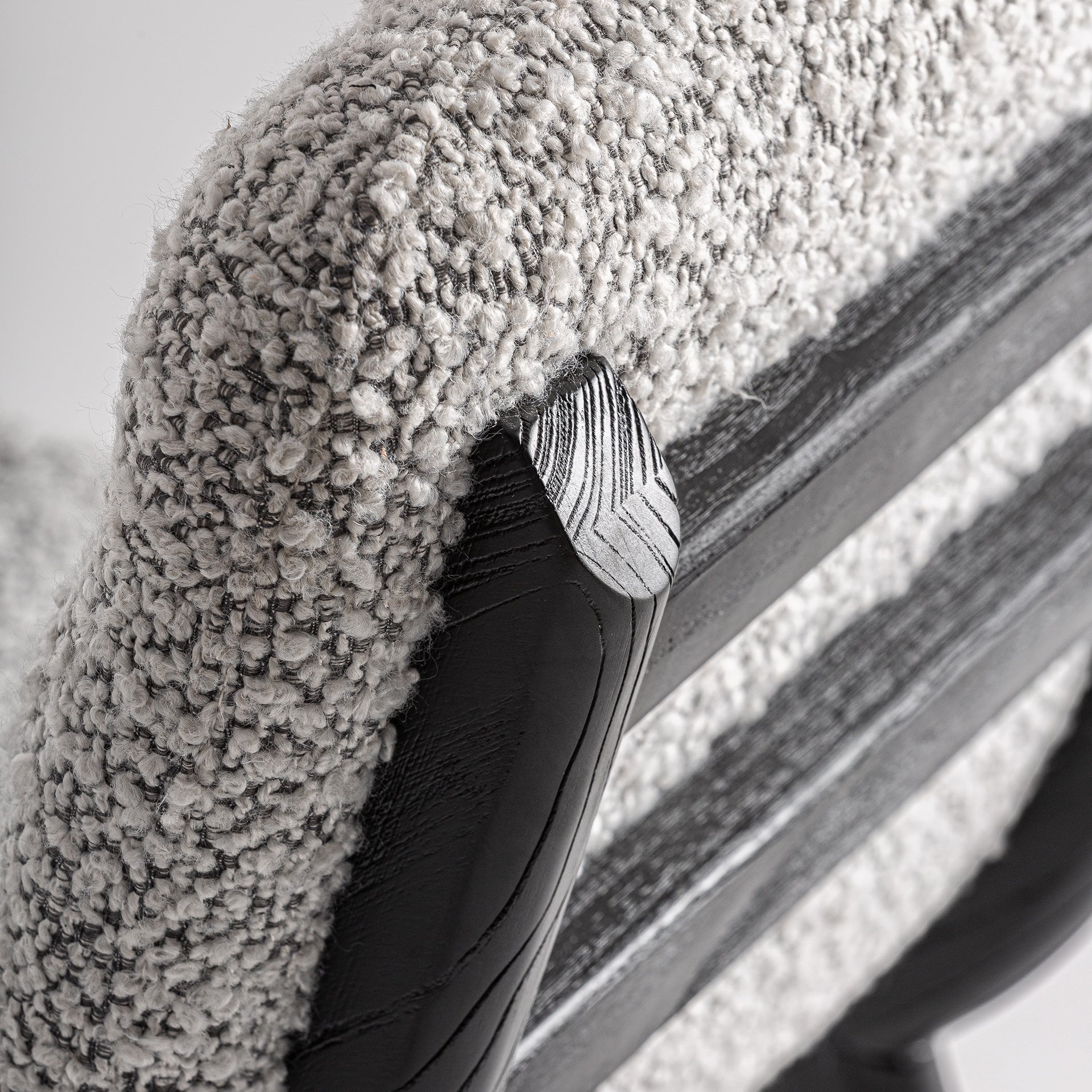 Jacquard Oak Chair - Contemporary Black & Grey Design