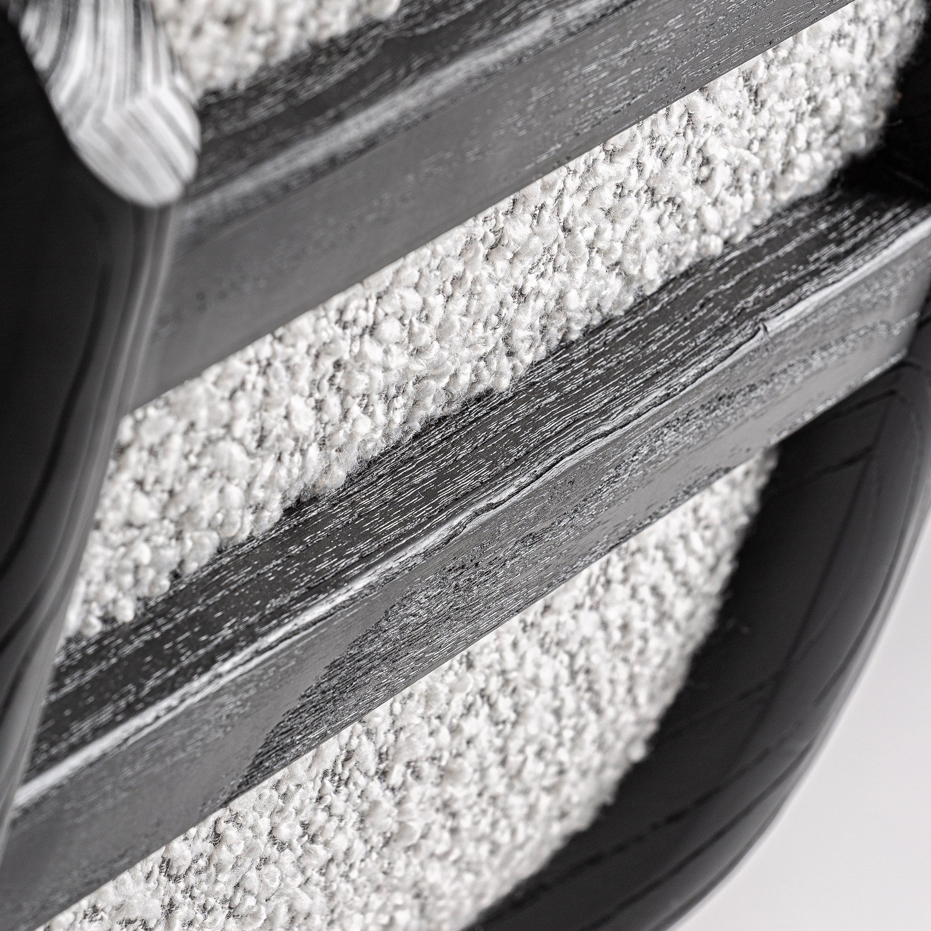 Jacquard Oak Chair - Contemporary Black & Grey Design