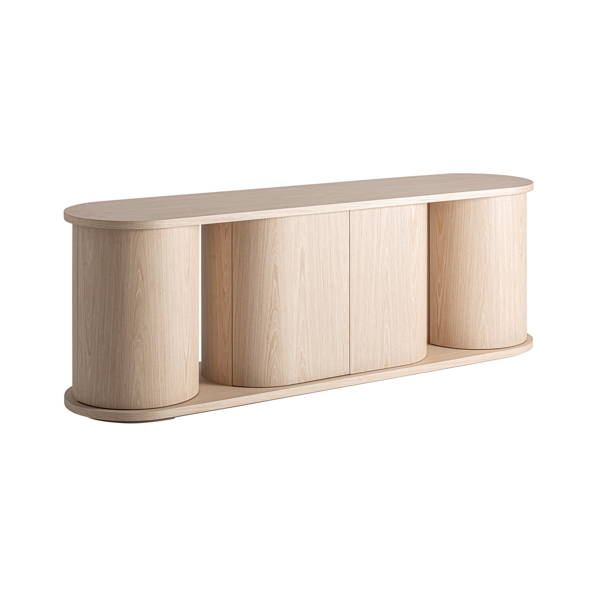 Kharj Art Deco Oak Sideboard - Beige