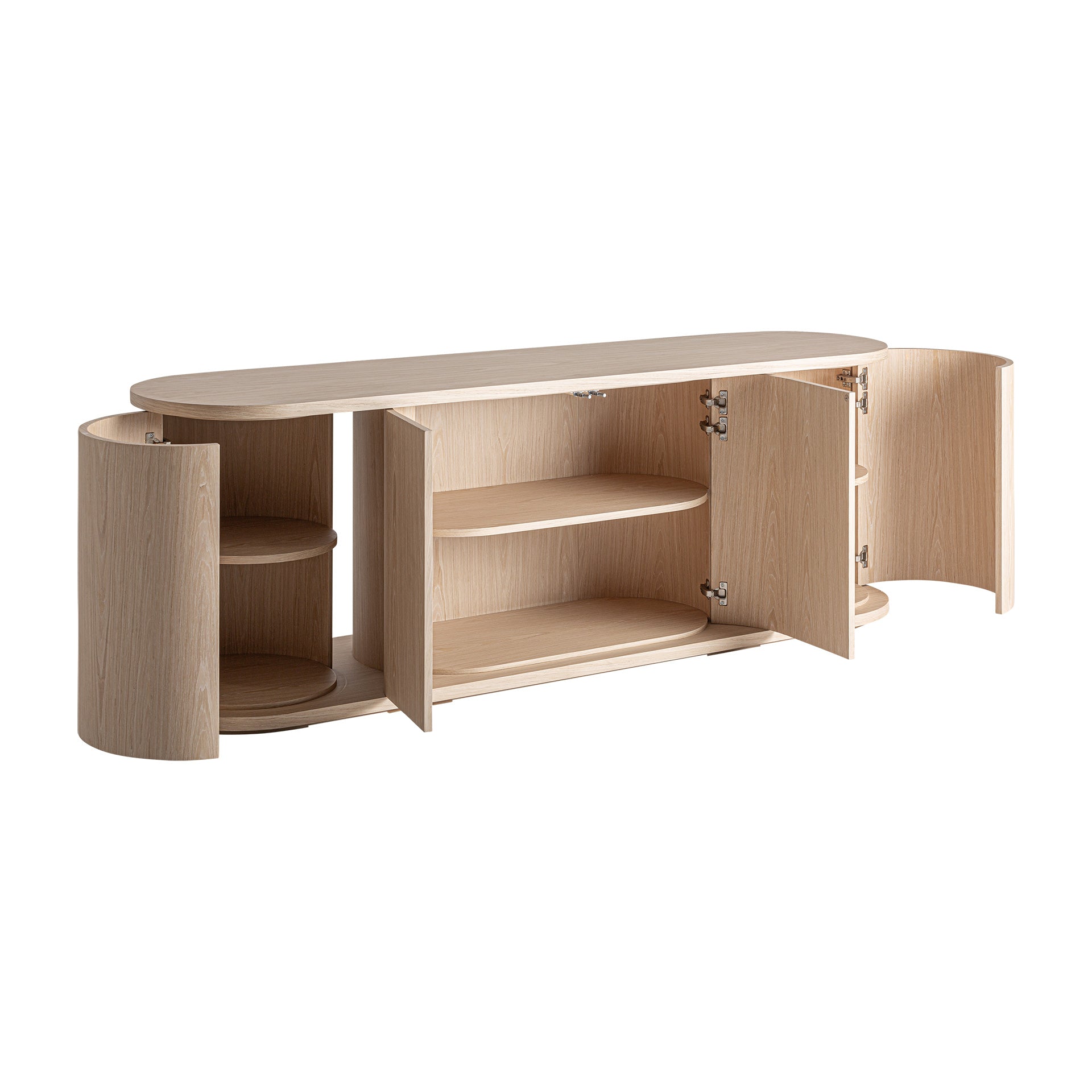 Kharj Art Deco Oak Sideboard - Beige