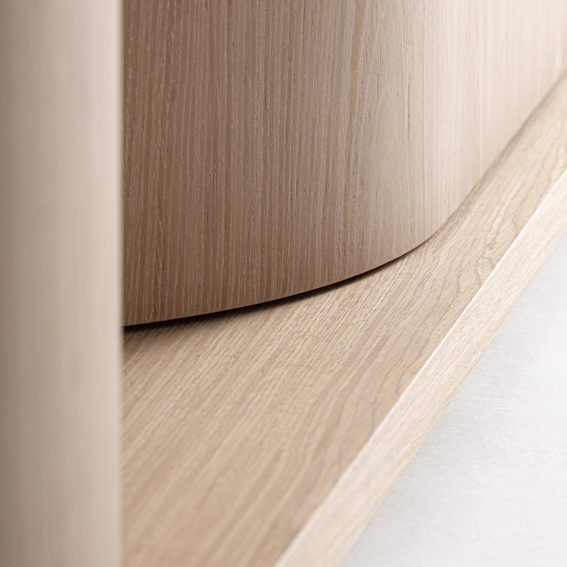 Kharj Art Deco Oak Sideboard - Beige