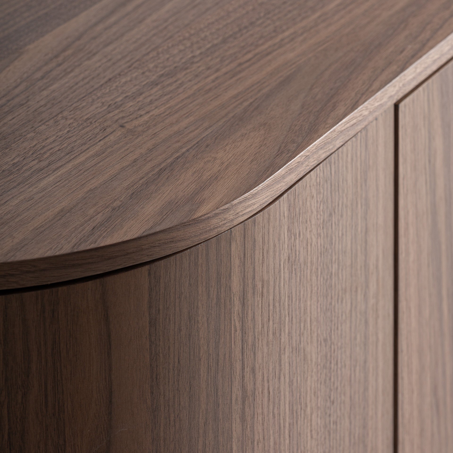 Kexby Sideboard - Contemporary Brown Walnut Veneer Storage Cabinet