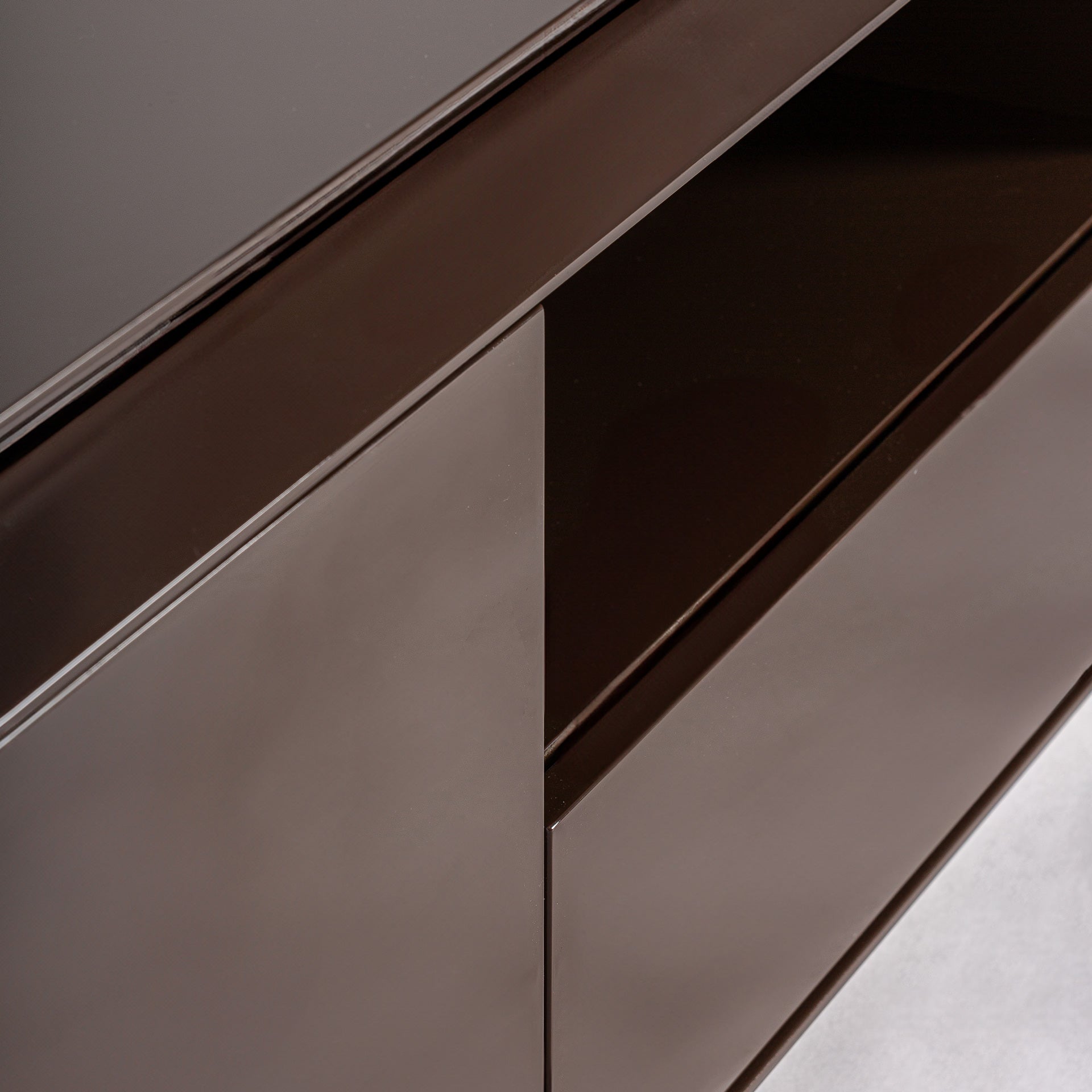 Trubia Contemporary TV Stand - Brown MDF Media Console