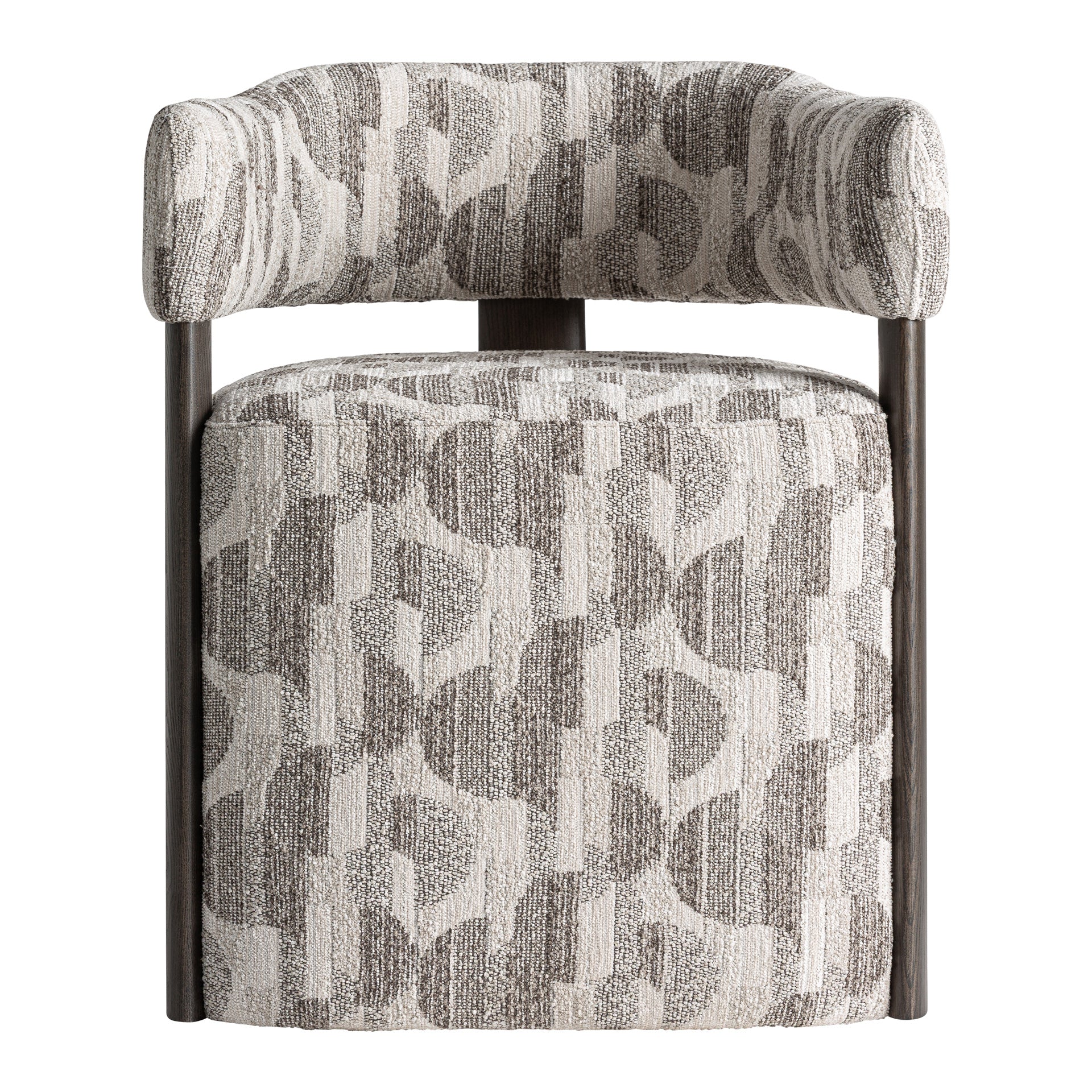 NAJAC UPHOLSTERED CHAIR IN GREY PRINT & ASH WOOD