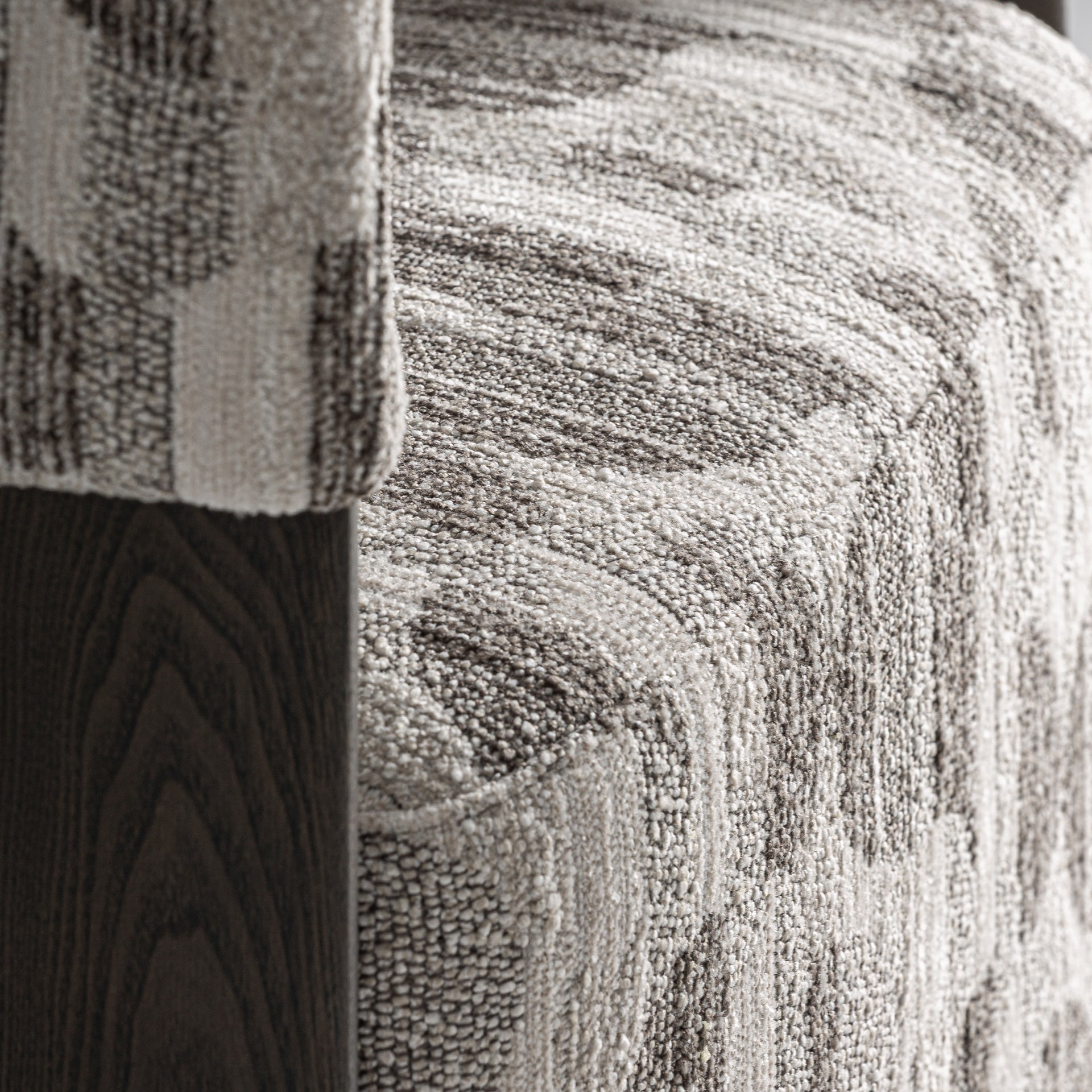 NAJAC UPHOLSTERED CHAIR IN GREY PRINT & ASH WOOD