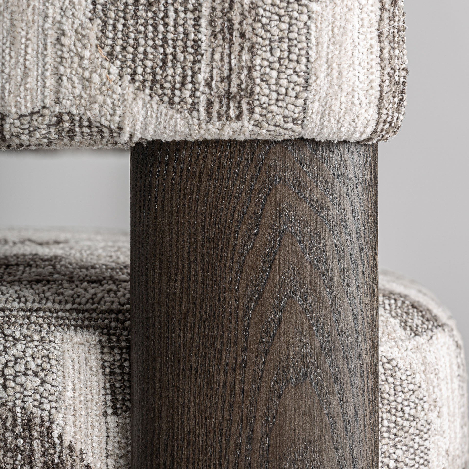NAJAC UPHOLSTERED CHAIR IN GREY PRINT & ASH WOOD