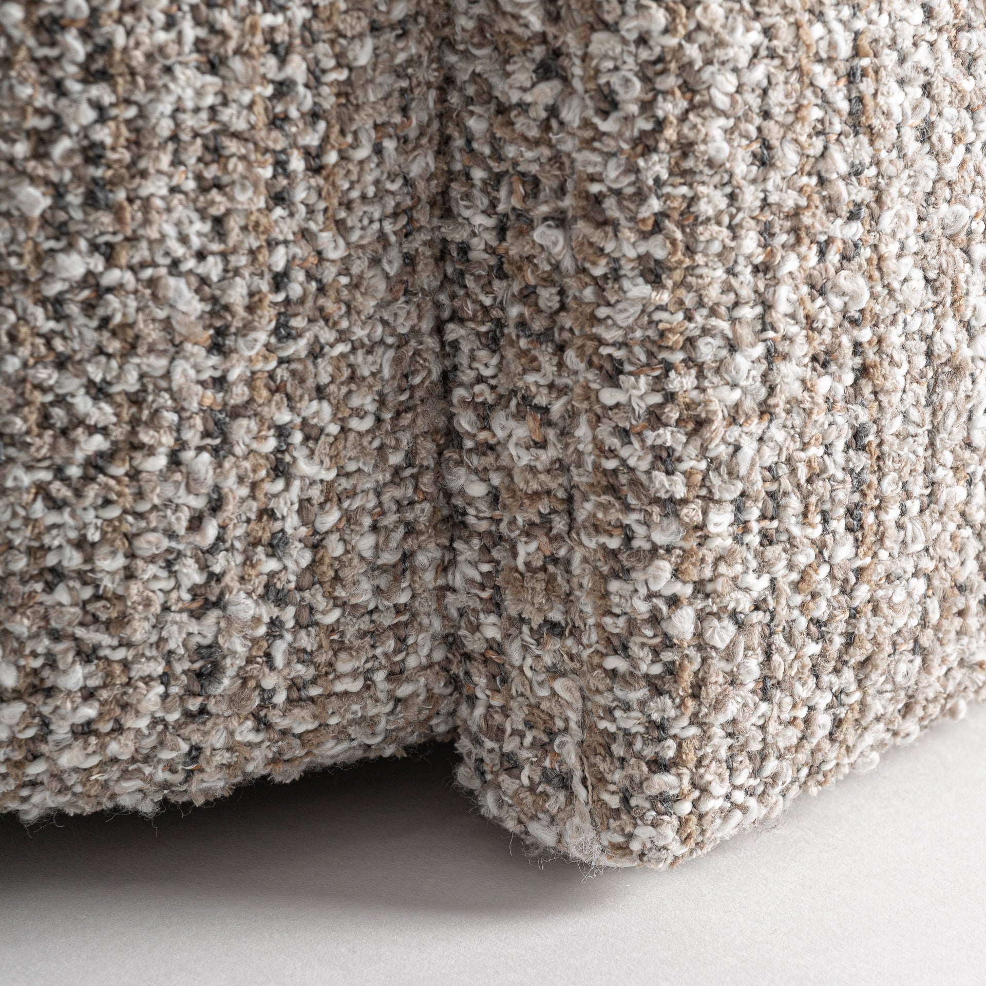 Björk Chenille Chair in Neutral Tones & Pine