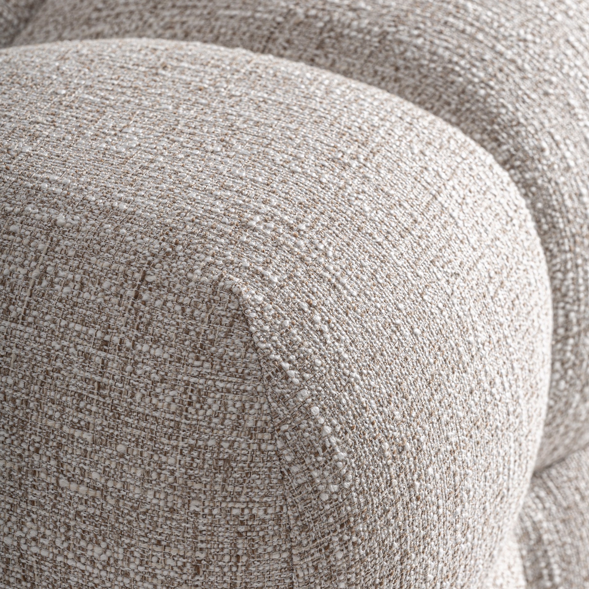 ZIZANO UPHOLSTERED FOOTREST IN BEIGE MARBLE