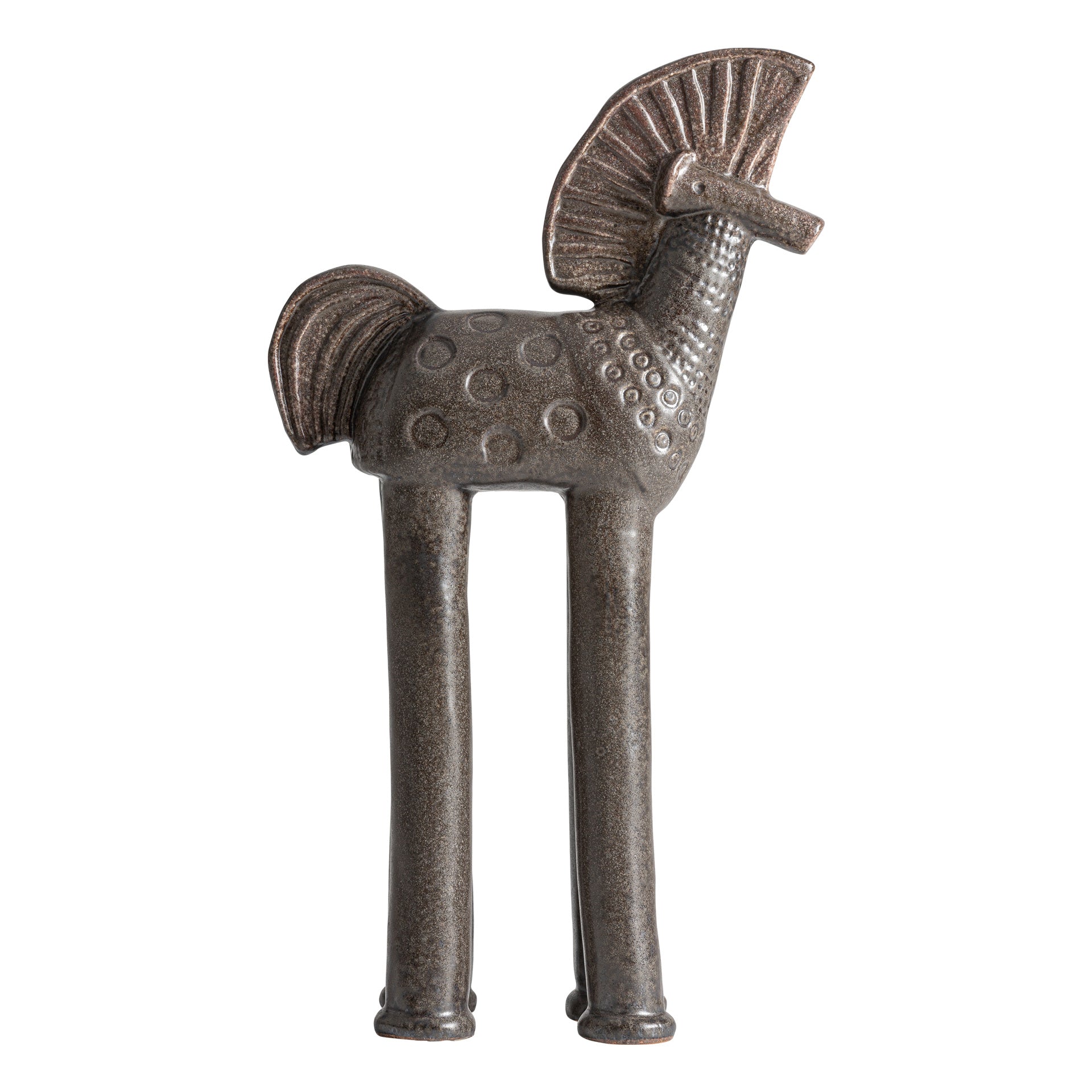 DRAFNE CERAMIC SCULPTURE IN BROWN