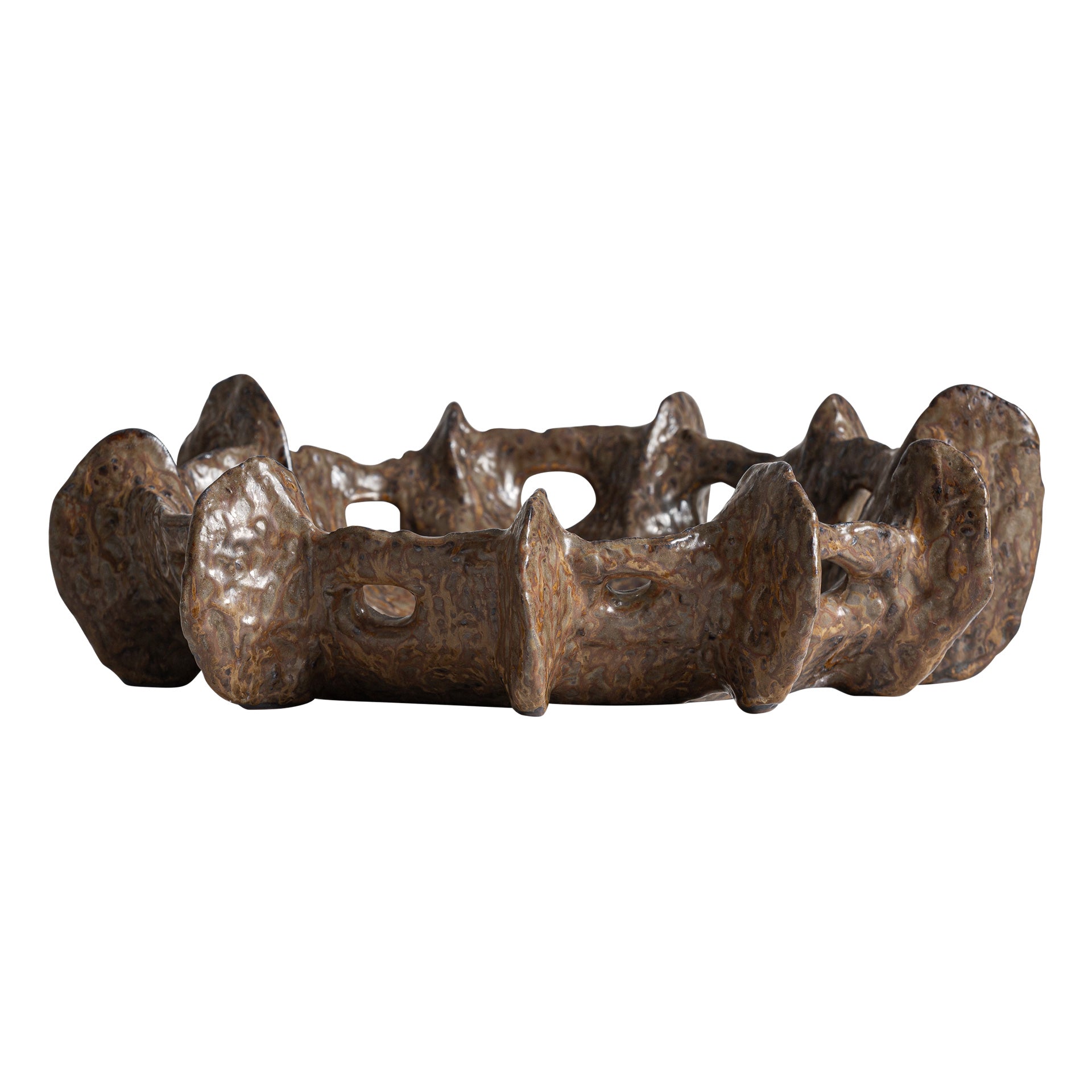 KYOMI CERAMIC CENTERPIECE IN BROWN