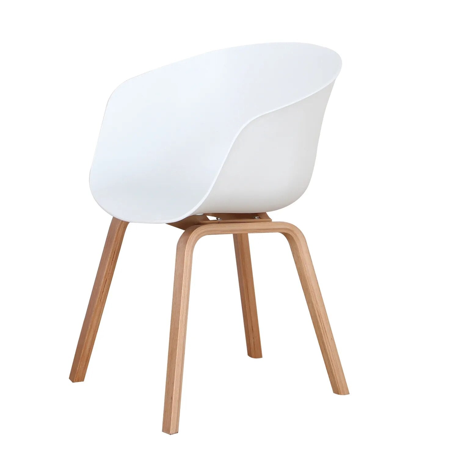 SkandiShop A Set of 4 Modern Dining Chairs, Retro-Designed Armchairs, High-Quality Wooden Legs, Suit for Dining Room Kitchen Living Room