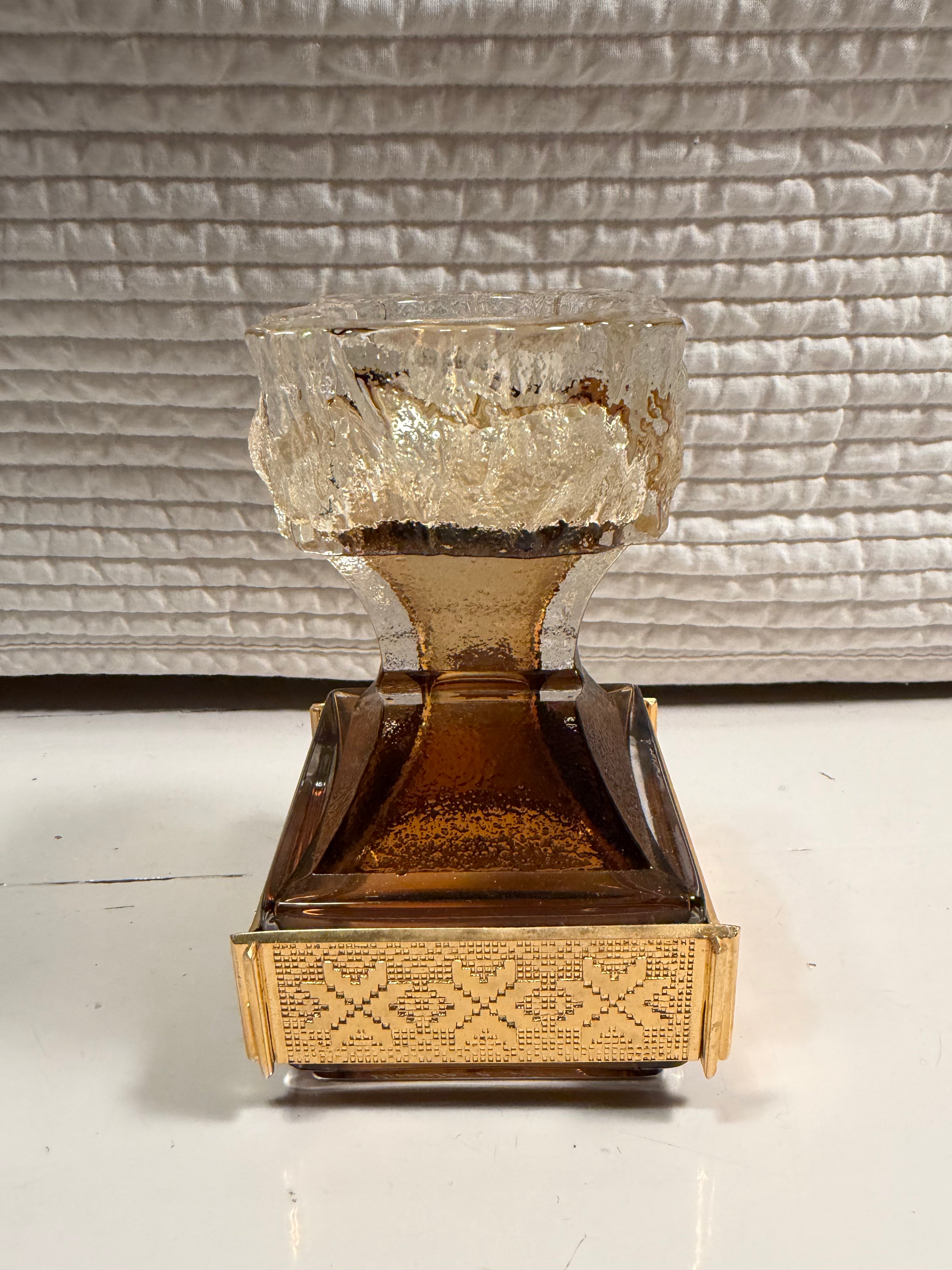 Eino Wänni 24k kullattu kynttilänjalka - Vintage 1960-luvun suomalaista muotoilua