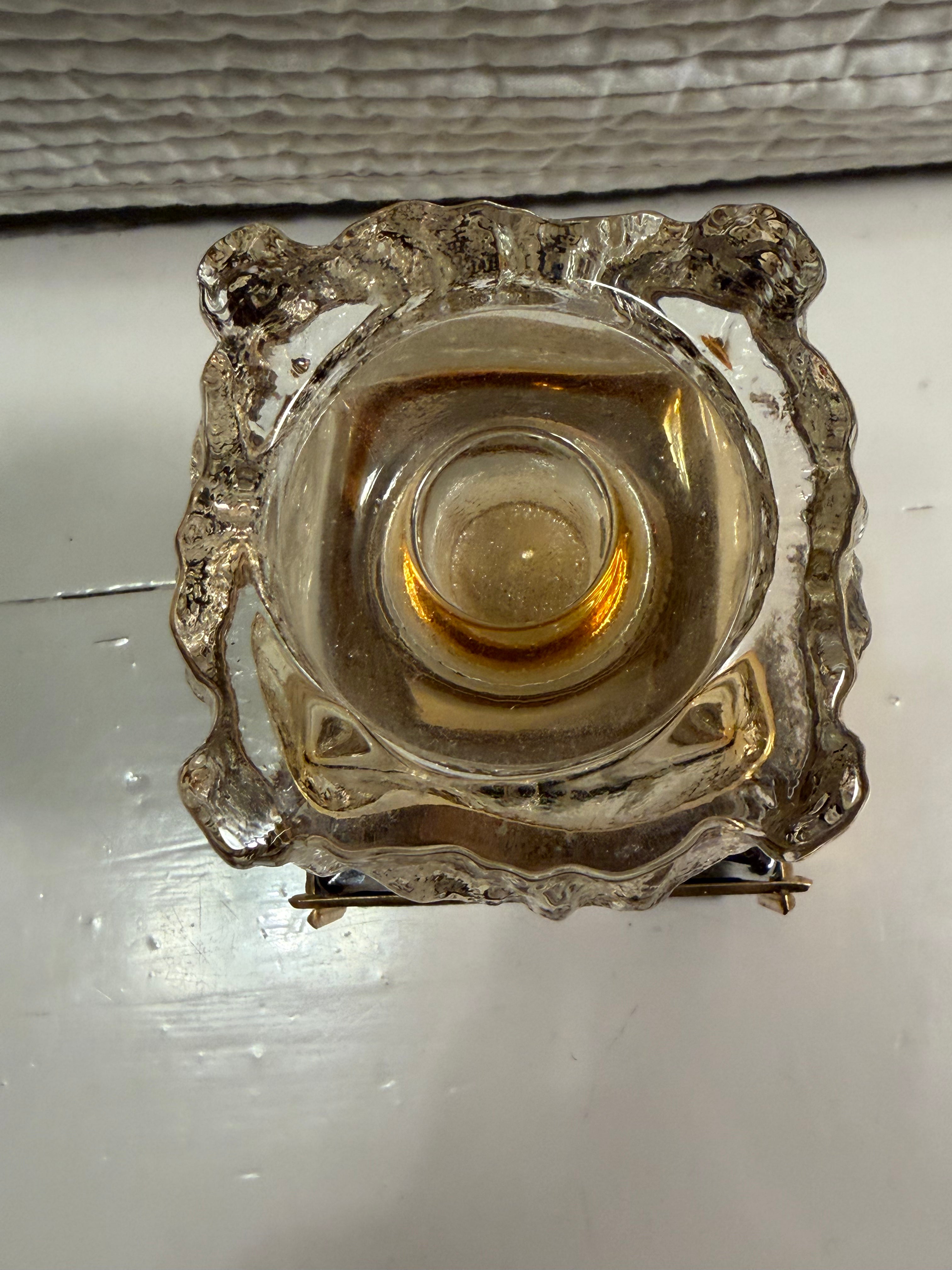 Eino Wänni 24k kullattu kynttilänjalka - Vintage 1960-luvun suomalaista muotoilua