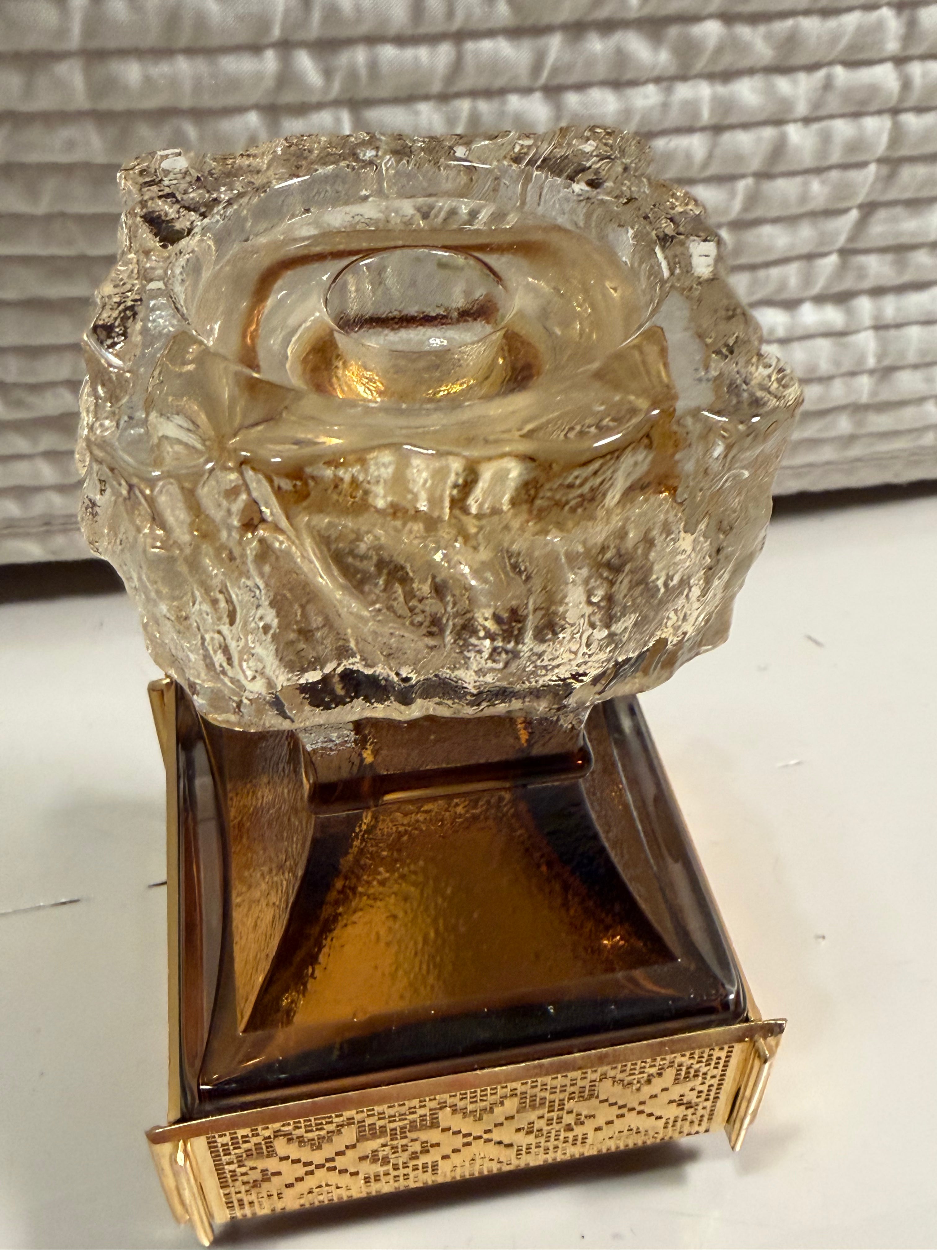 Eino Wänni 24k kullattu kynttilänjalka - Vintage 1960-luvun suomalaista muotoilua